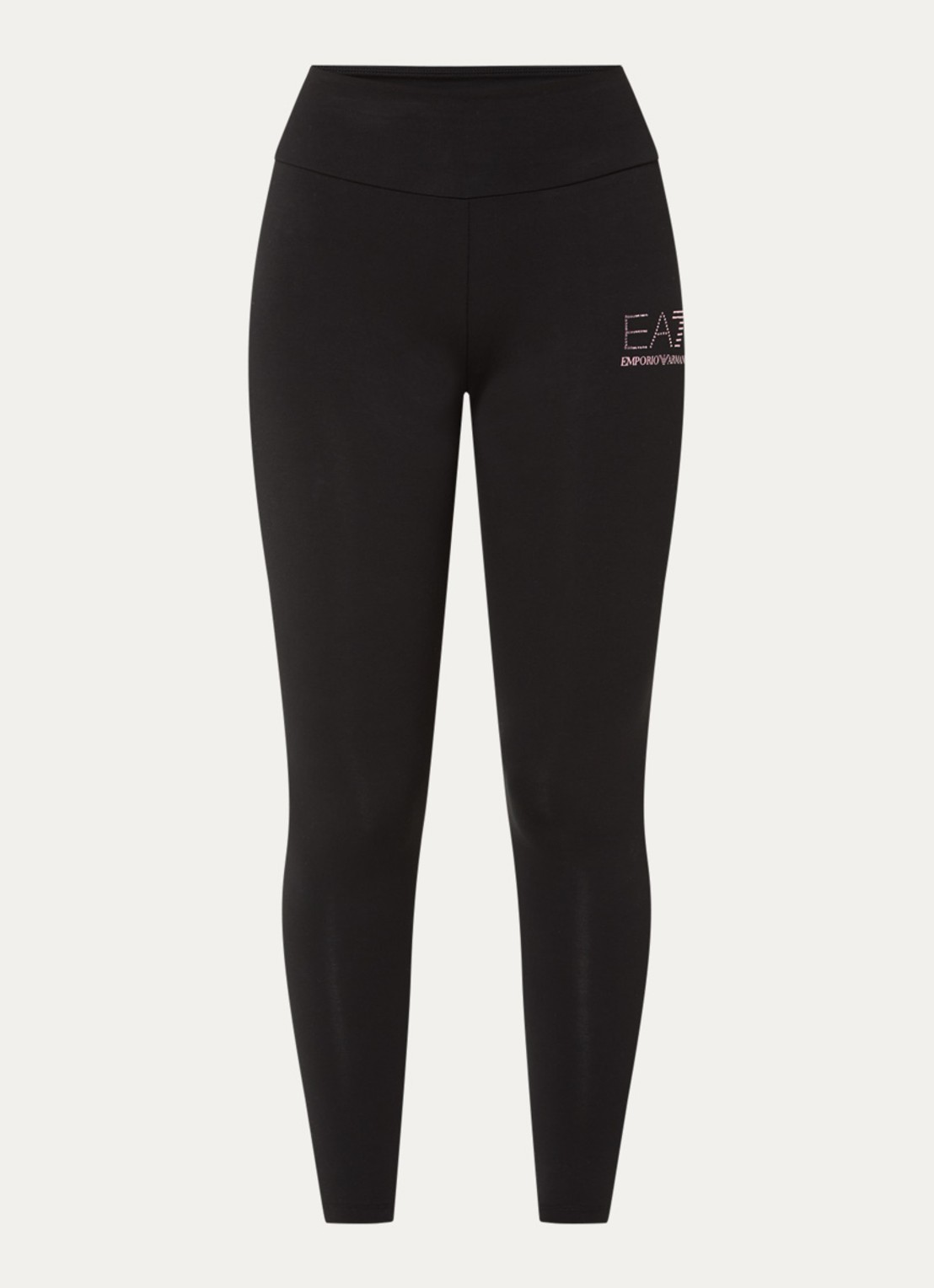 Armani High waist trainingslegging met logo - voorkant 4 zwart
