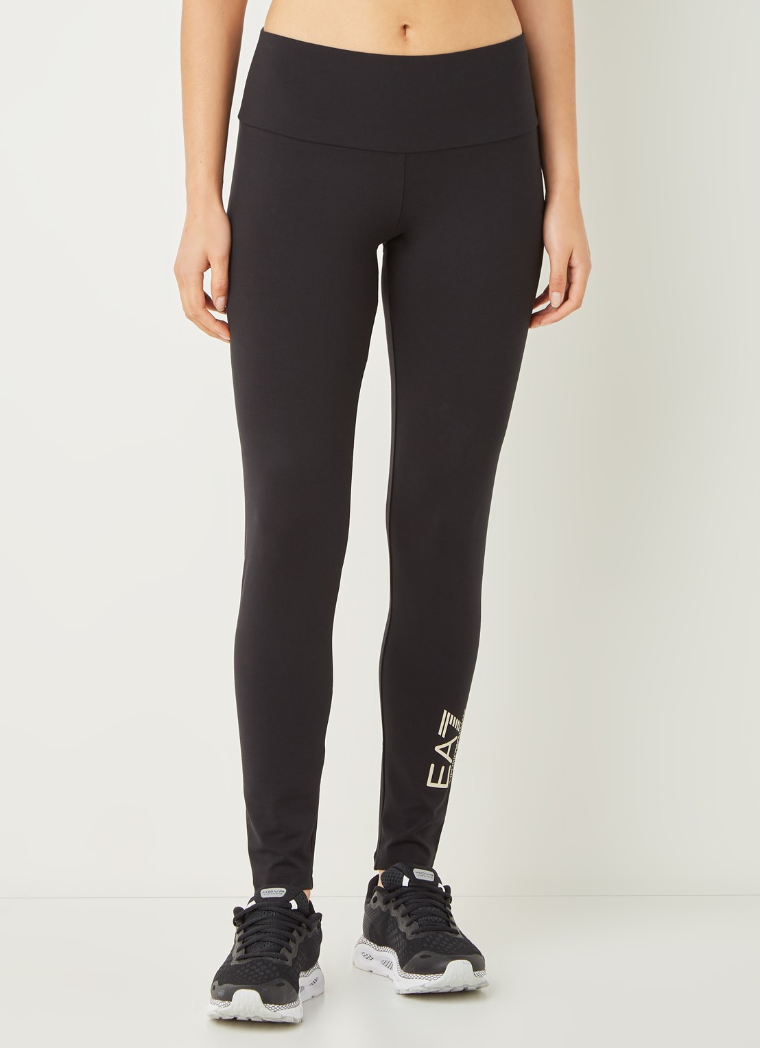 Armani High waist trainingslegging met metallic logo - detail 2 zwart