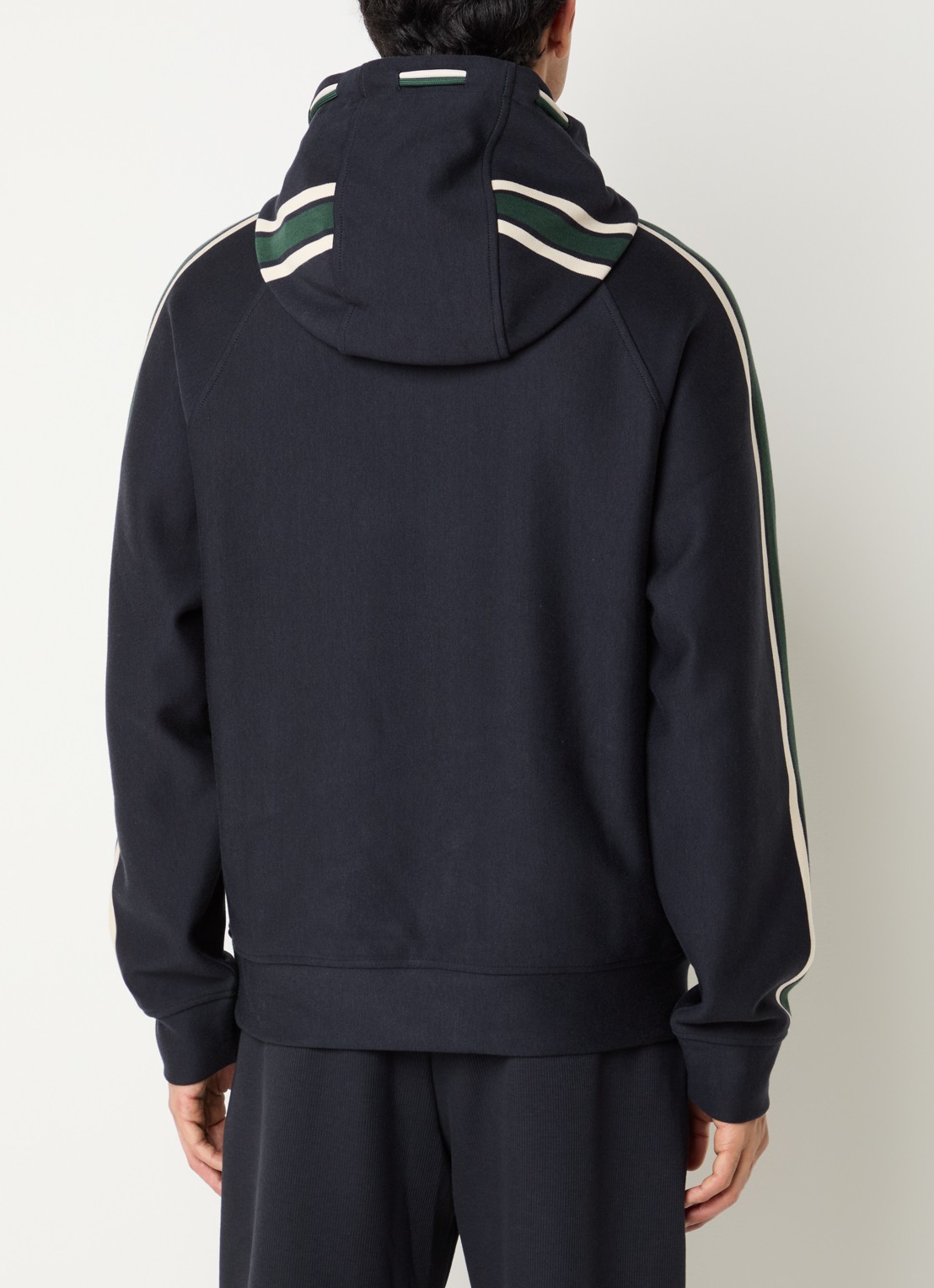 Armani Hoodie met capuchon met steekzakken - achterkant donkerblauw