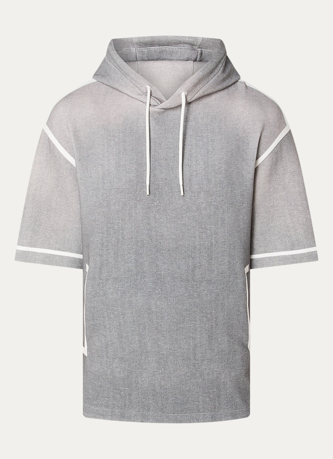Armani Hoodie met gemêleerd dessin - voorkant 2 grijs