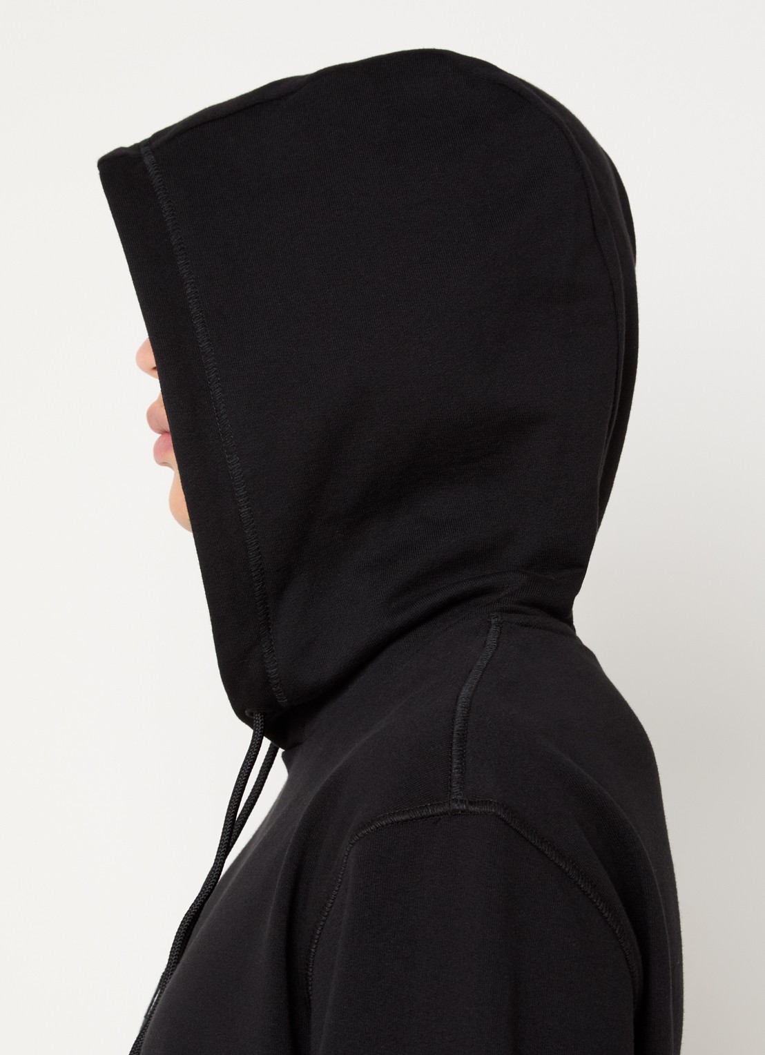 Armani Hoodie met logo- en backprint - detail 3 zwart