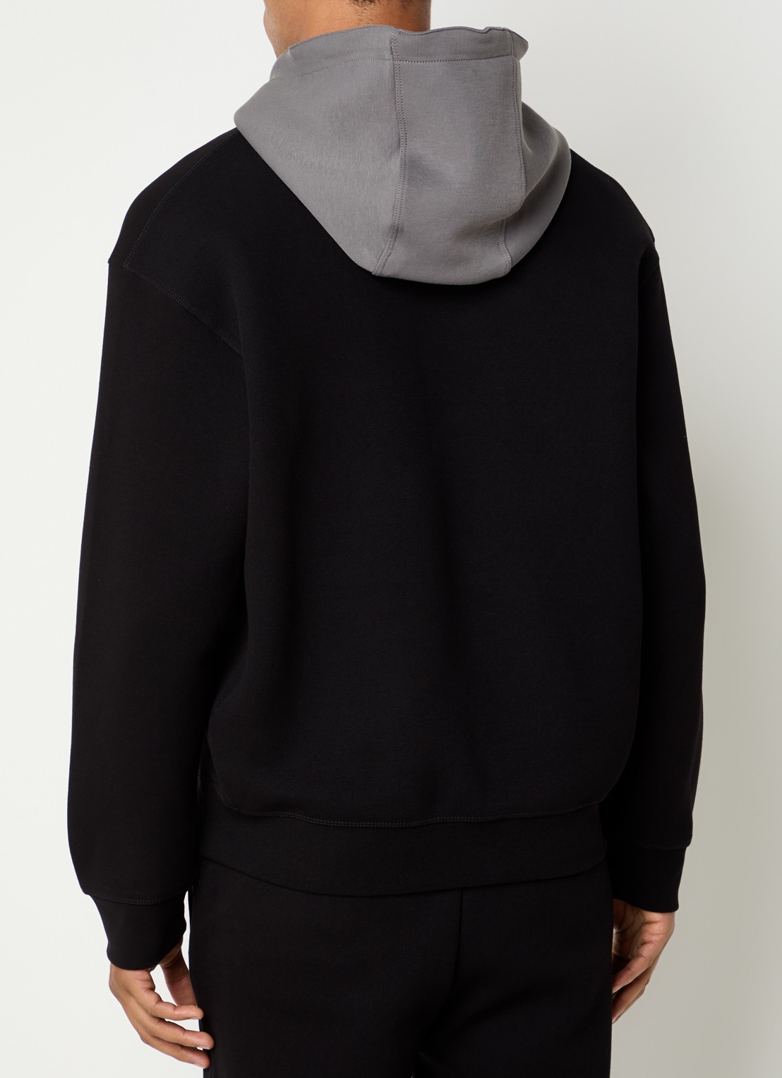 Armani Hoodie met logo - achterkant zwart