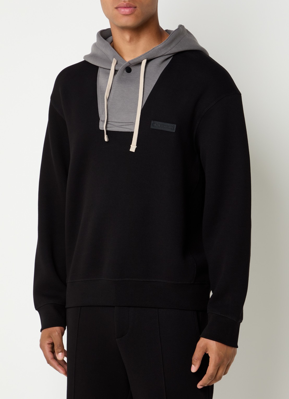 Armani Hoodie met logo - detail 2 zwart
