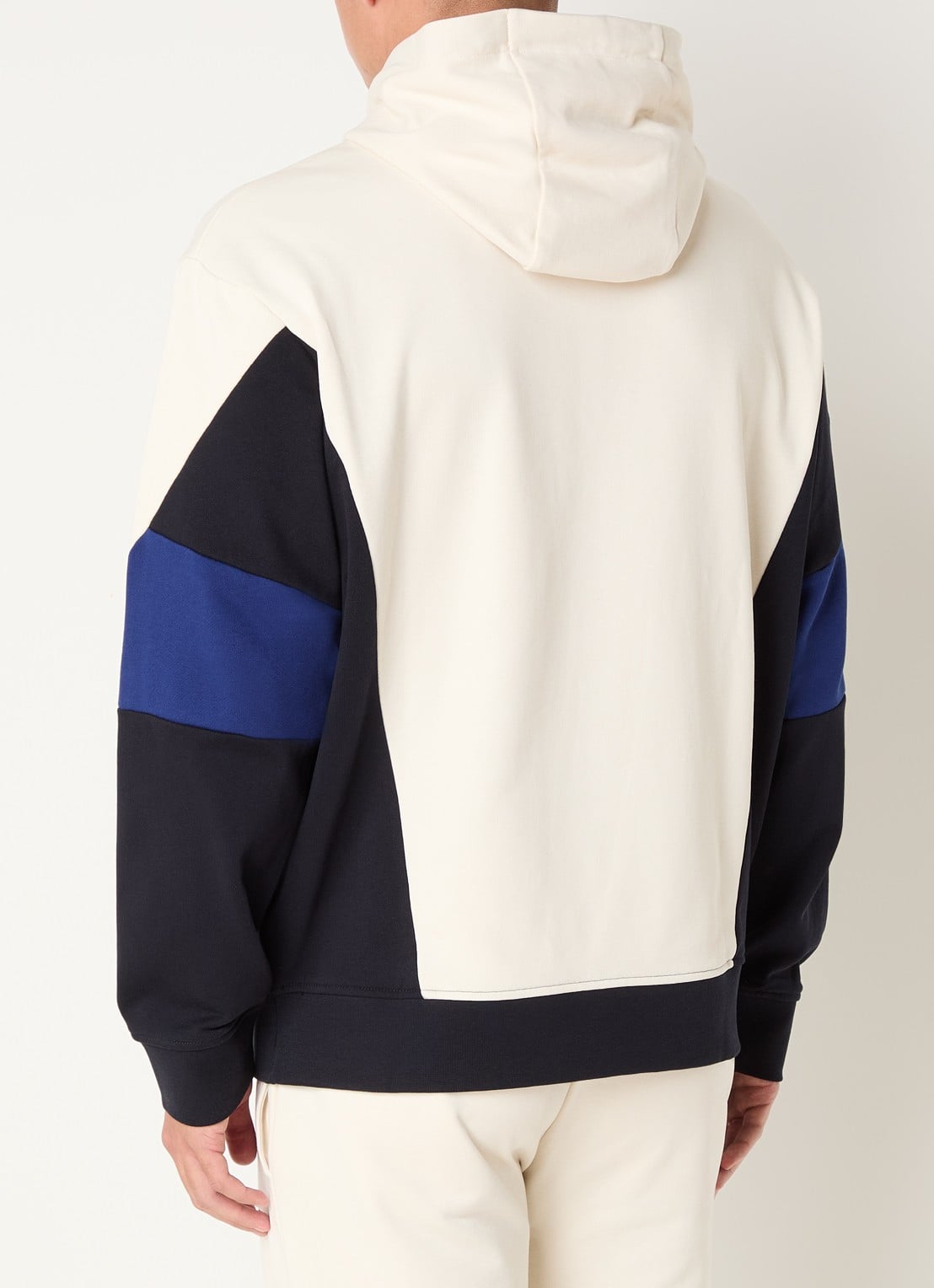Armani Hoodie met logo - achterkant gebroken wit