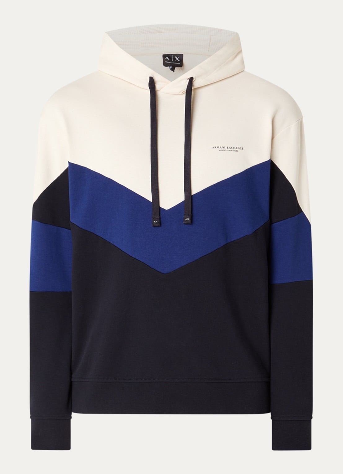 Armani Hoodie met logo - voorkant 4 gebroken wit