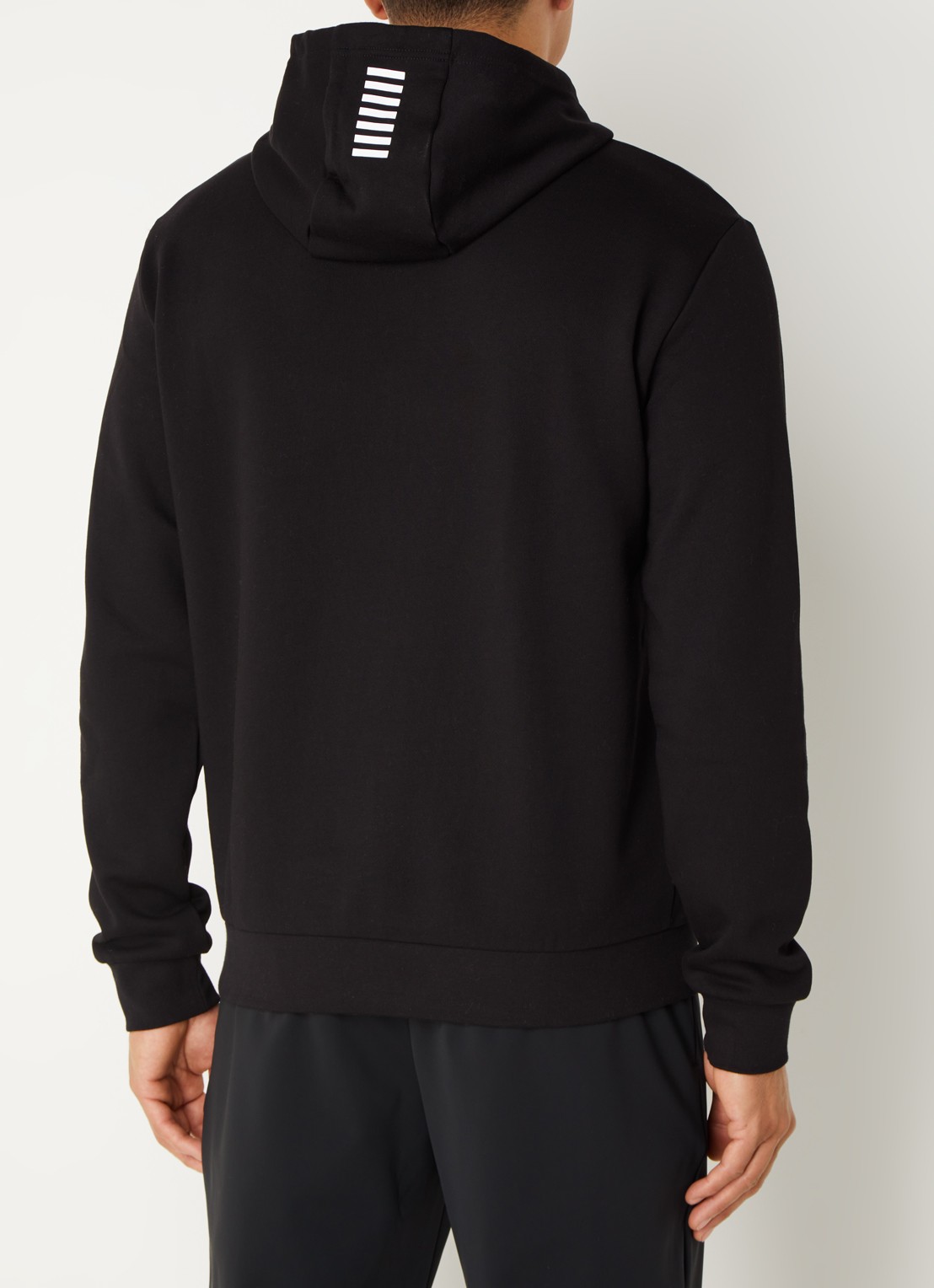 Armani Hoodie met logo - achterkant zwart