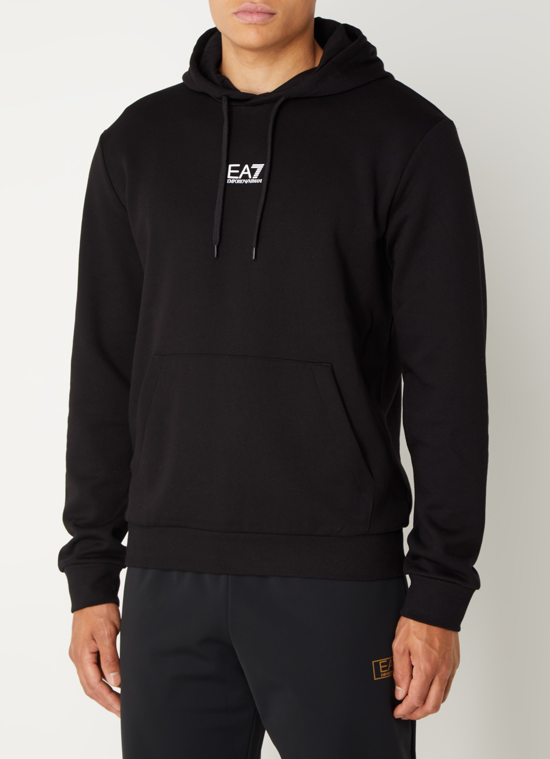 Armani Hoodie met logo - detail 2 zwart