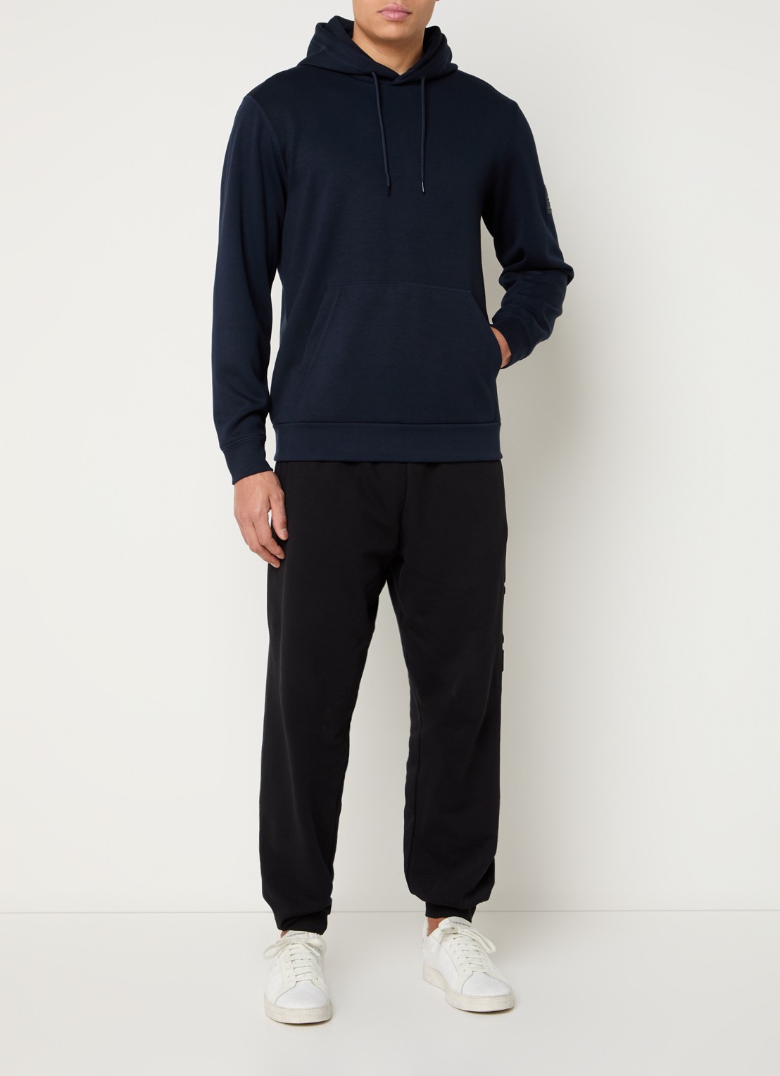 Armani Hoodie met logo - voorkant 5 donkerblauw