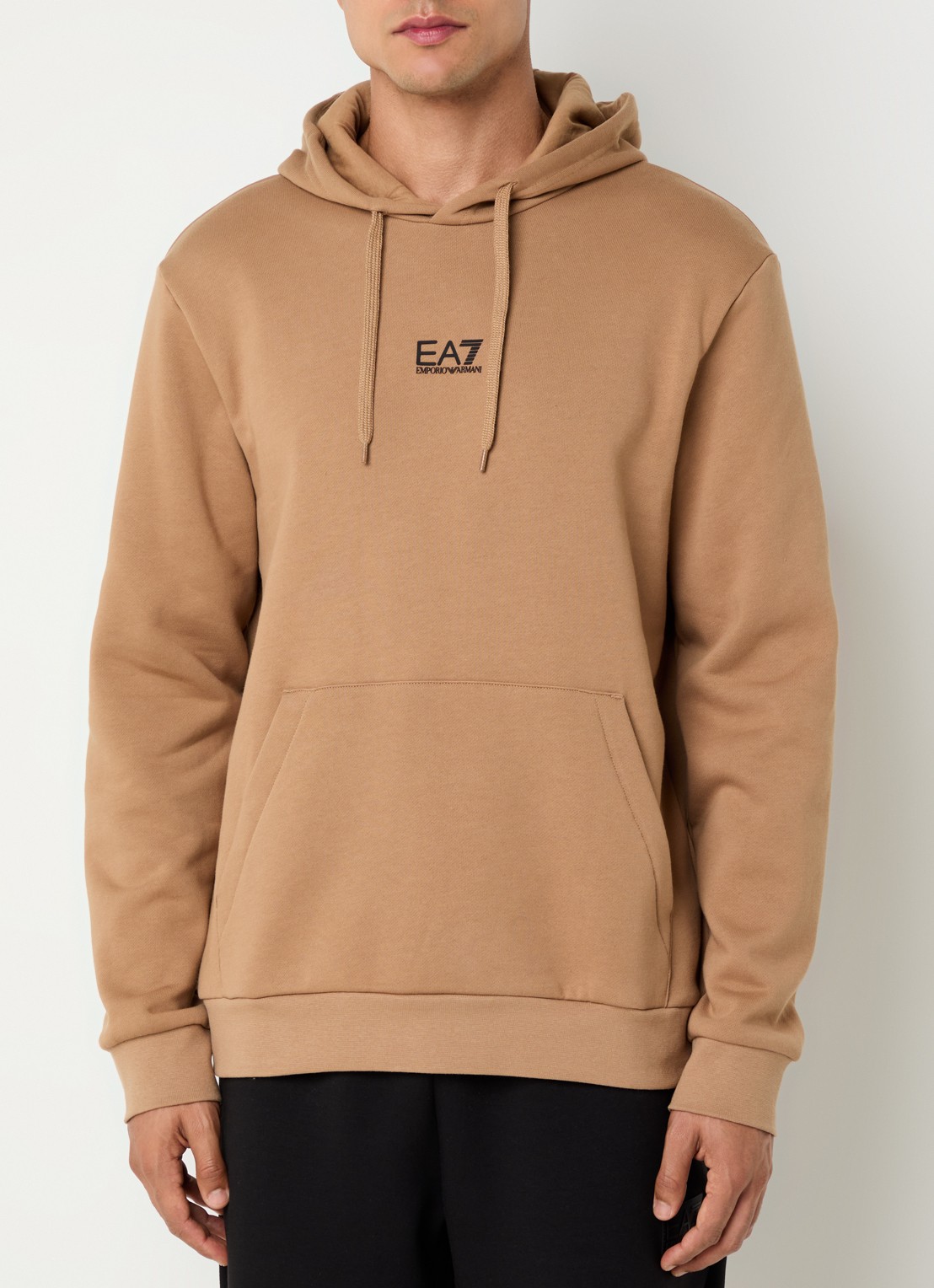 Armani Hoodie met logo - detail camel