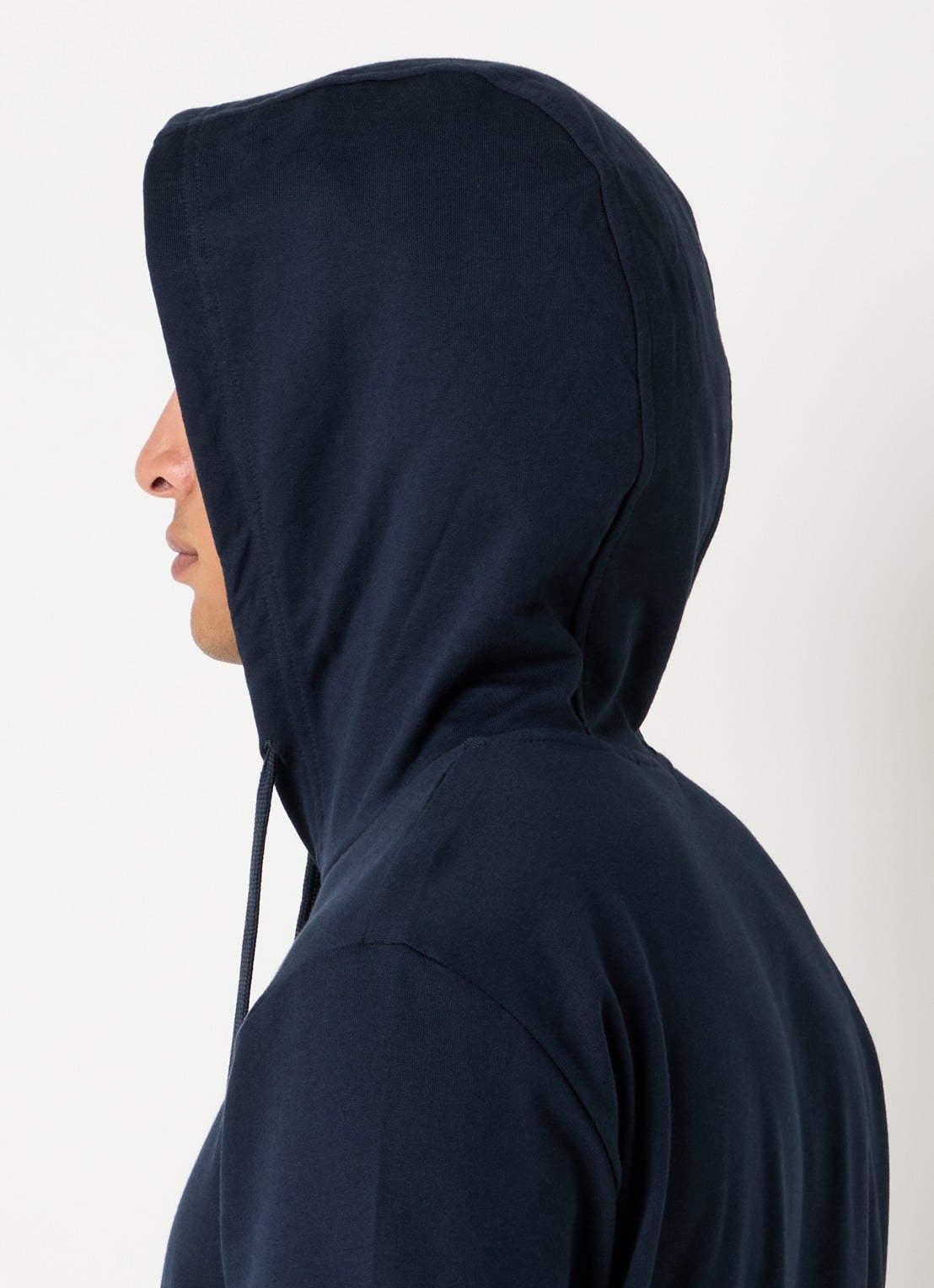 Armani Hoodie met logo - detail 3 donkerblauw