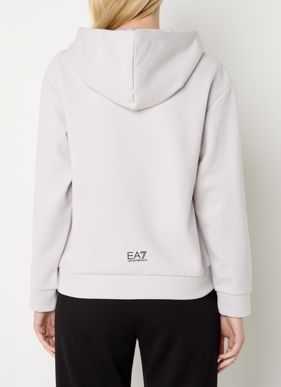 Armani Hoodie met logo - achterkant 5 lichtgrijs