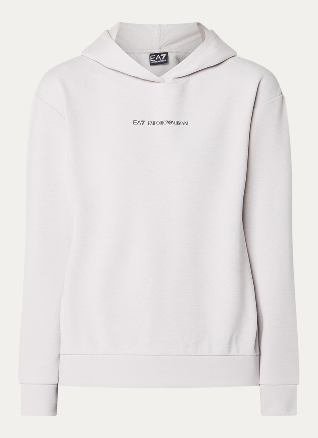 Armani Hoodie met logo - voorkant 3 lichtgrijs