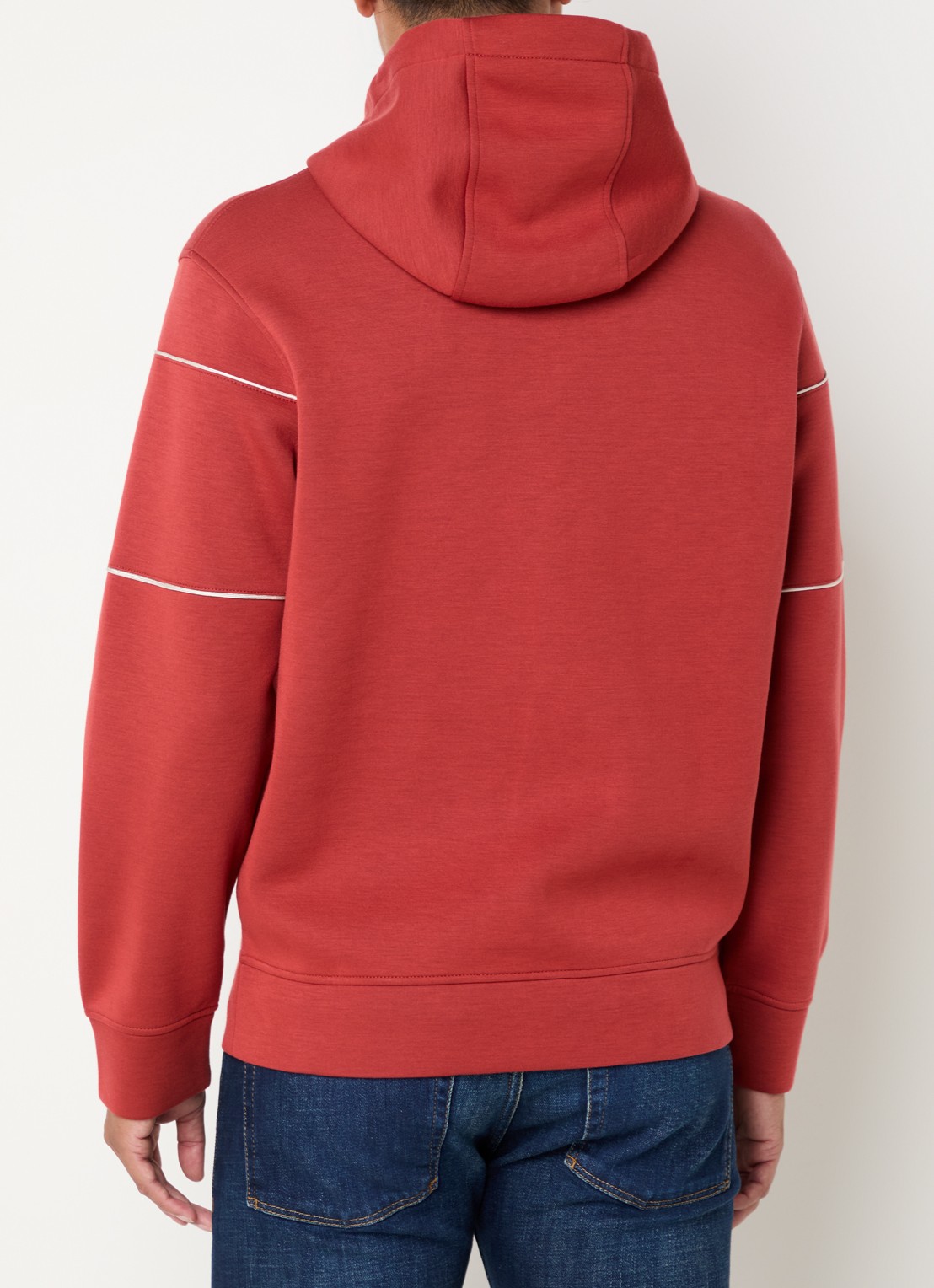 Armani Hoodie met logo - achterkant 5 steenrood