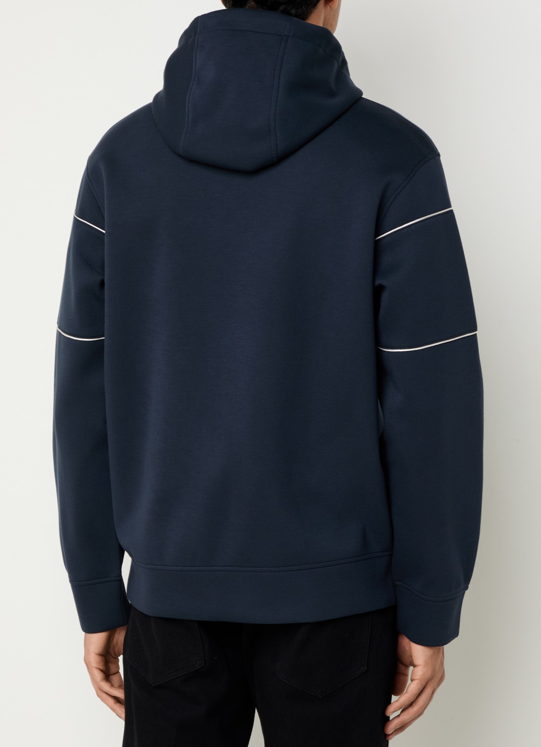 Armani Hoodie met logo - achterkant donkerblauw