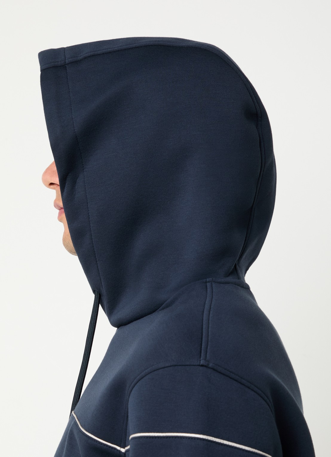 Armani Hoodie met logo - detail 3 donkerblauw