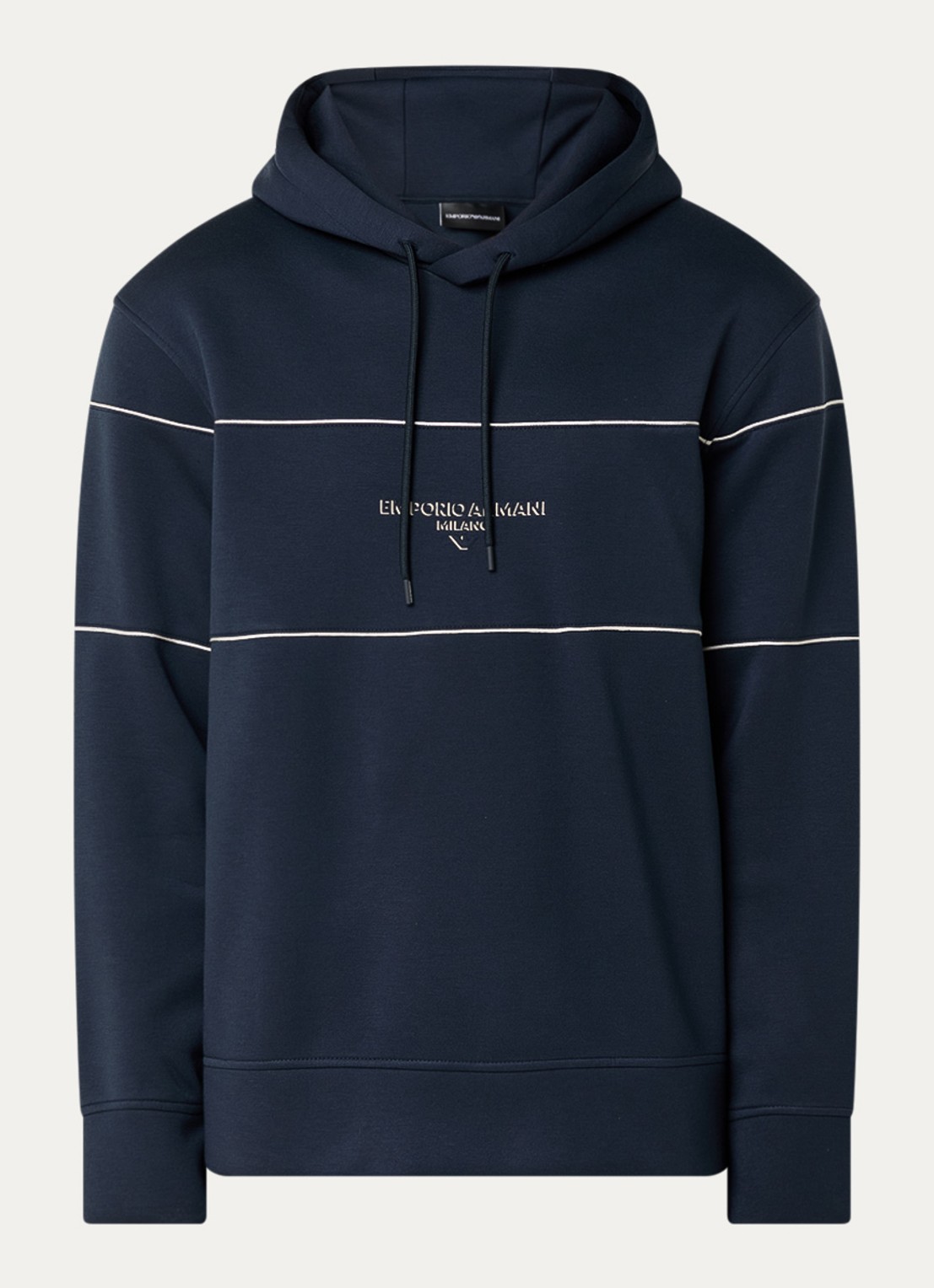 Armani Hoodie met logo - voorkant 4 donkerblauw