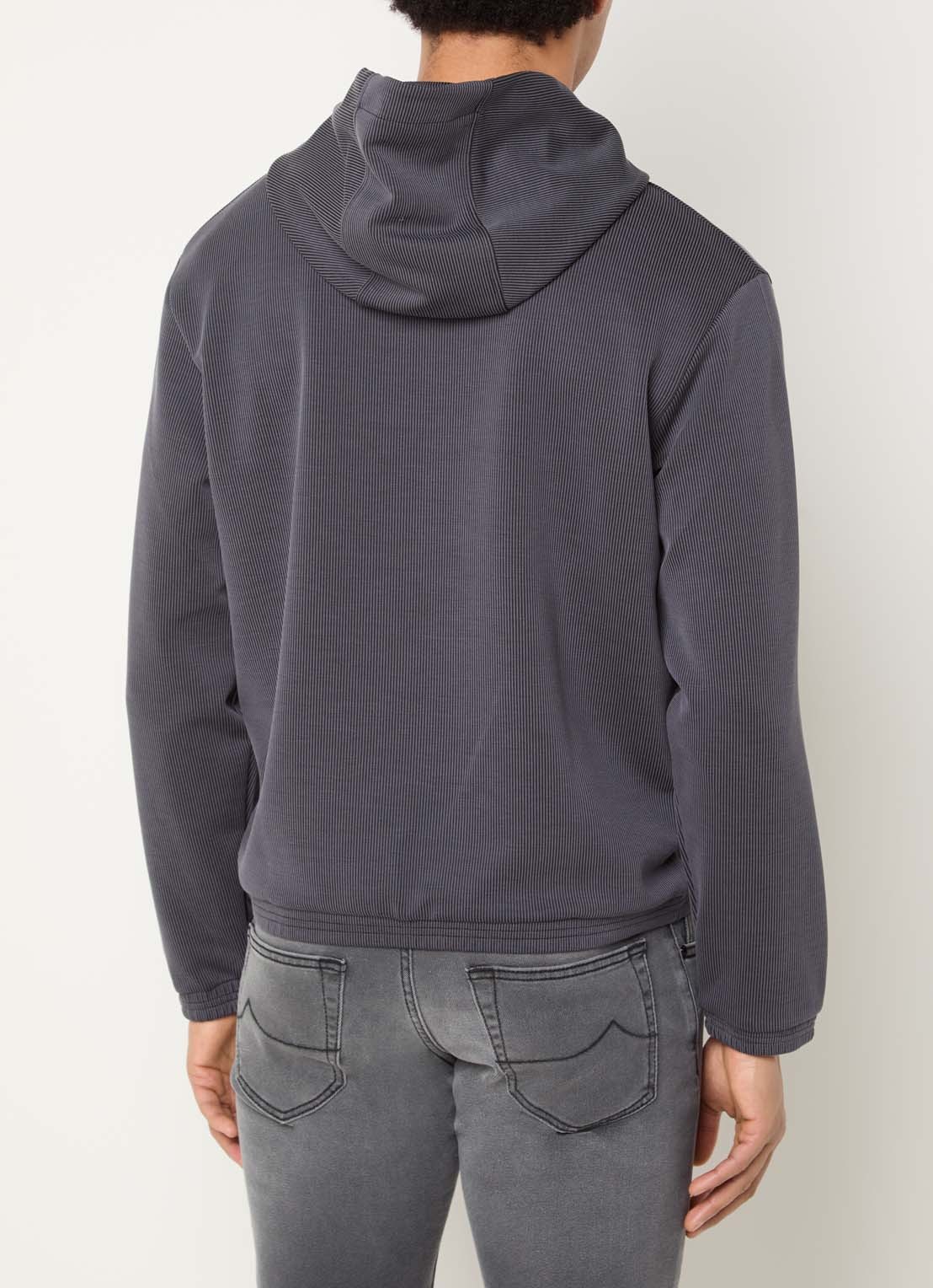 Armani Hoodie met logo - achterkant 3 antraciet