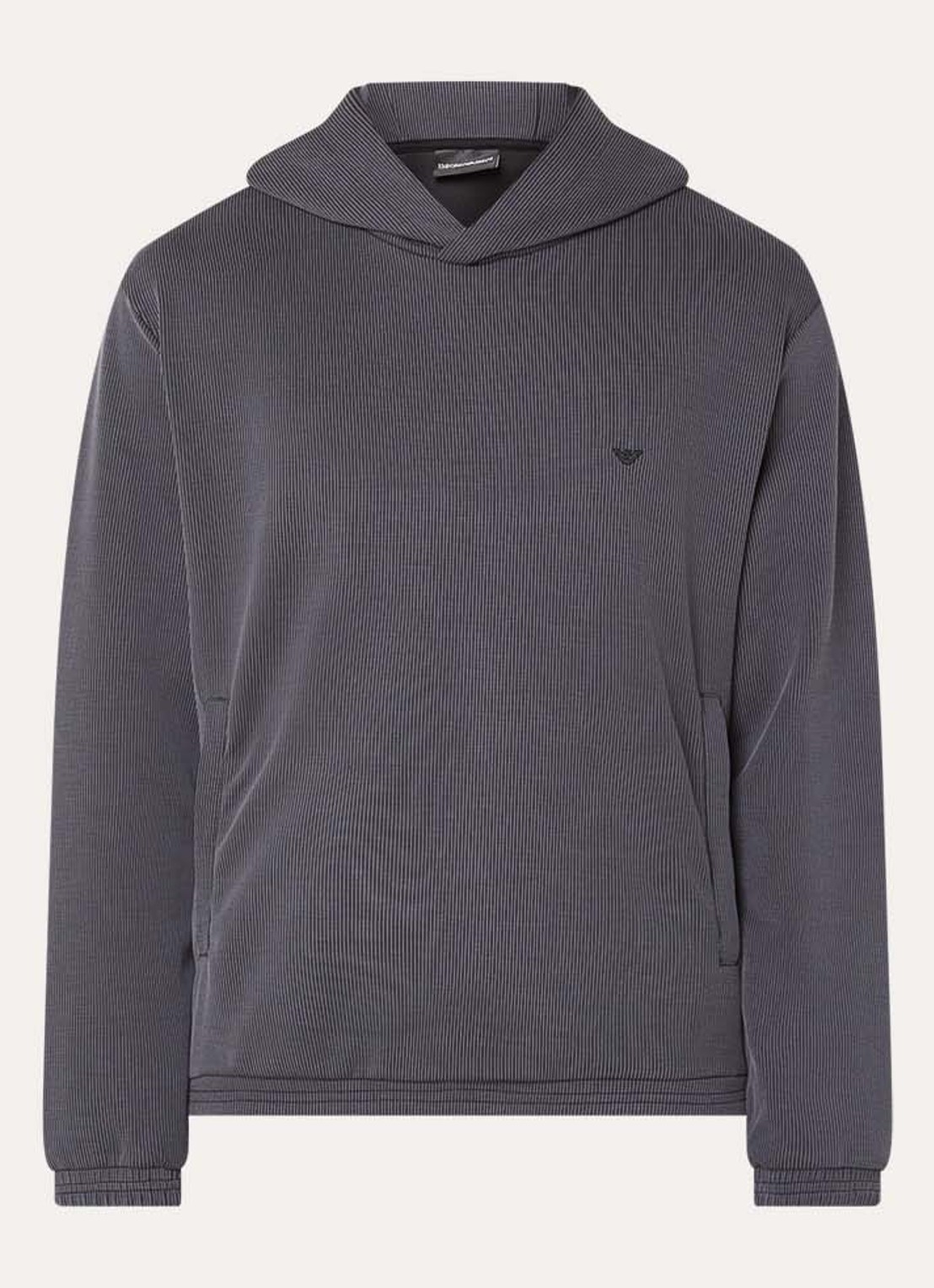 Armani Hoodie met logo - voorkant 4 antraciet