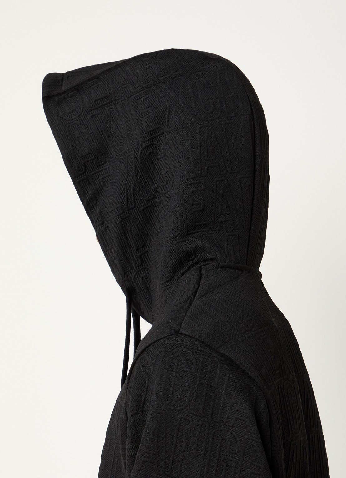 Armani Hoodie met logoborduring - detail 4 zwart