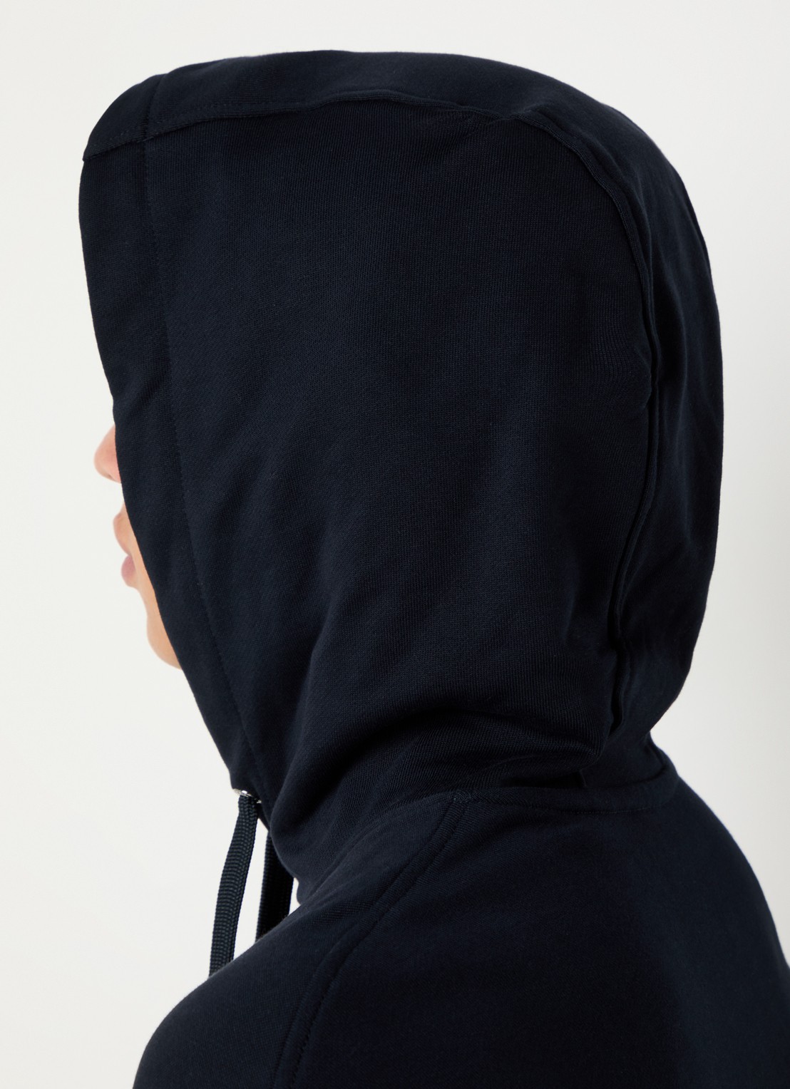 Armani Hoodie met logoprint - detail 5 donkerblauw