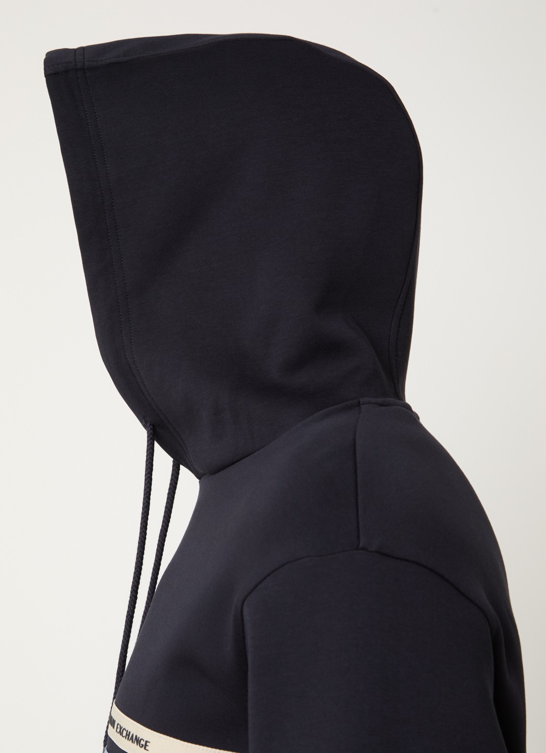 Armani Hoodie met logoprint - detail 4 donkerblauw