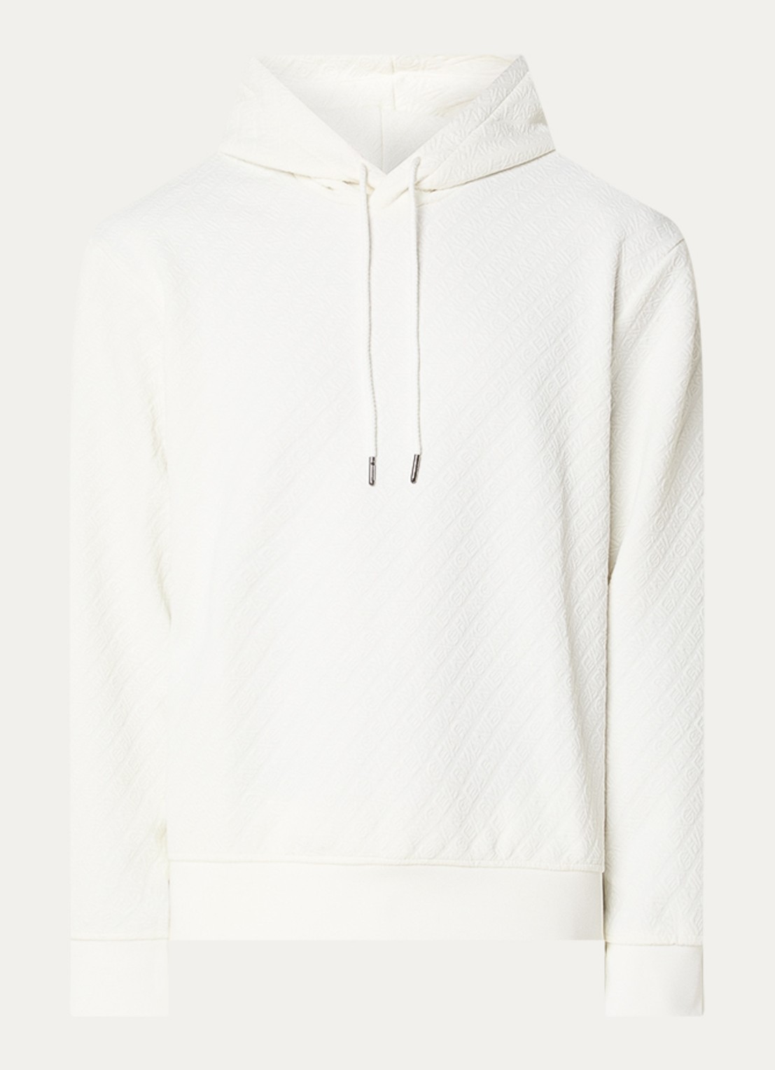 Armani Hoodie met logoprint - voorkant wit