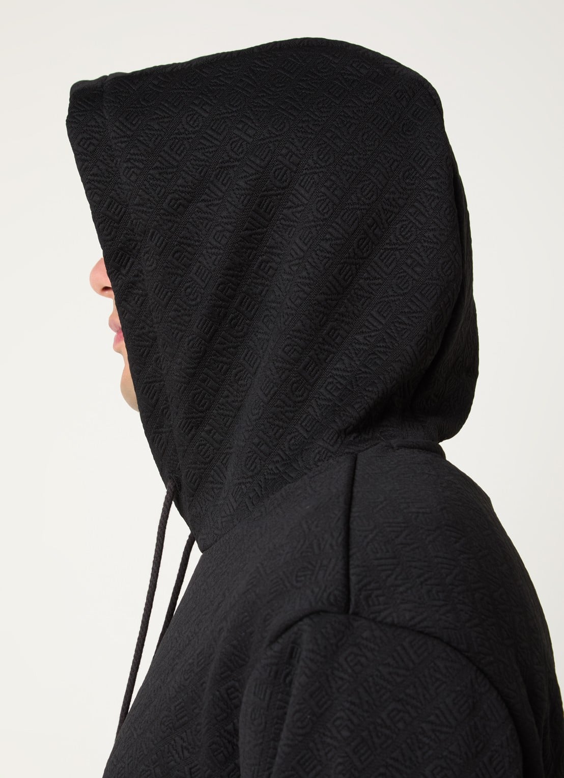 Armani Hoodie met logoprint - detail 5 zwart