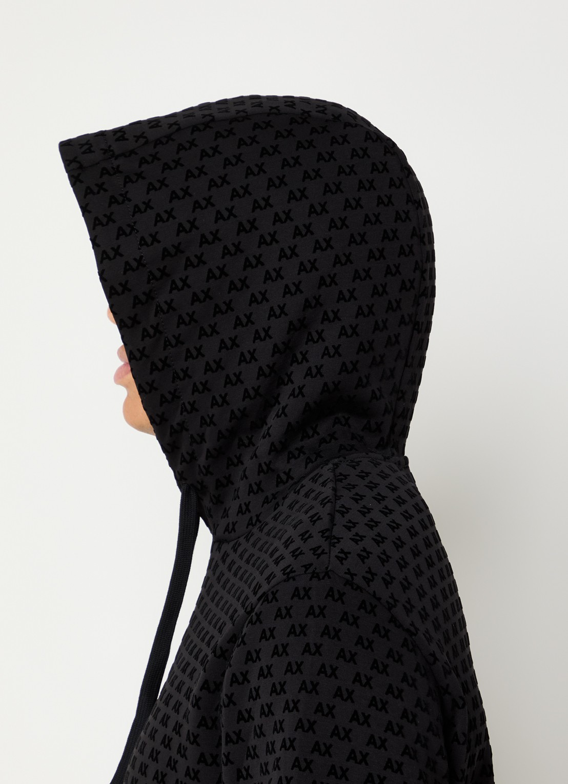 Armani Hoodie met logoprint - detail 4 zwart