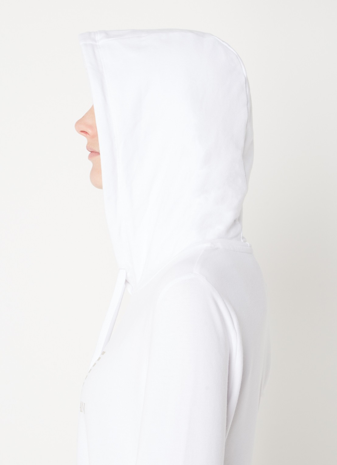 Armani Hoodie met logoprint - detail 5 wit