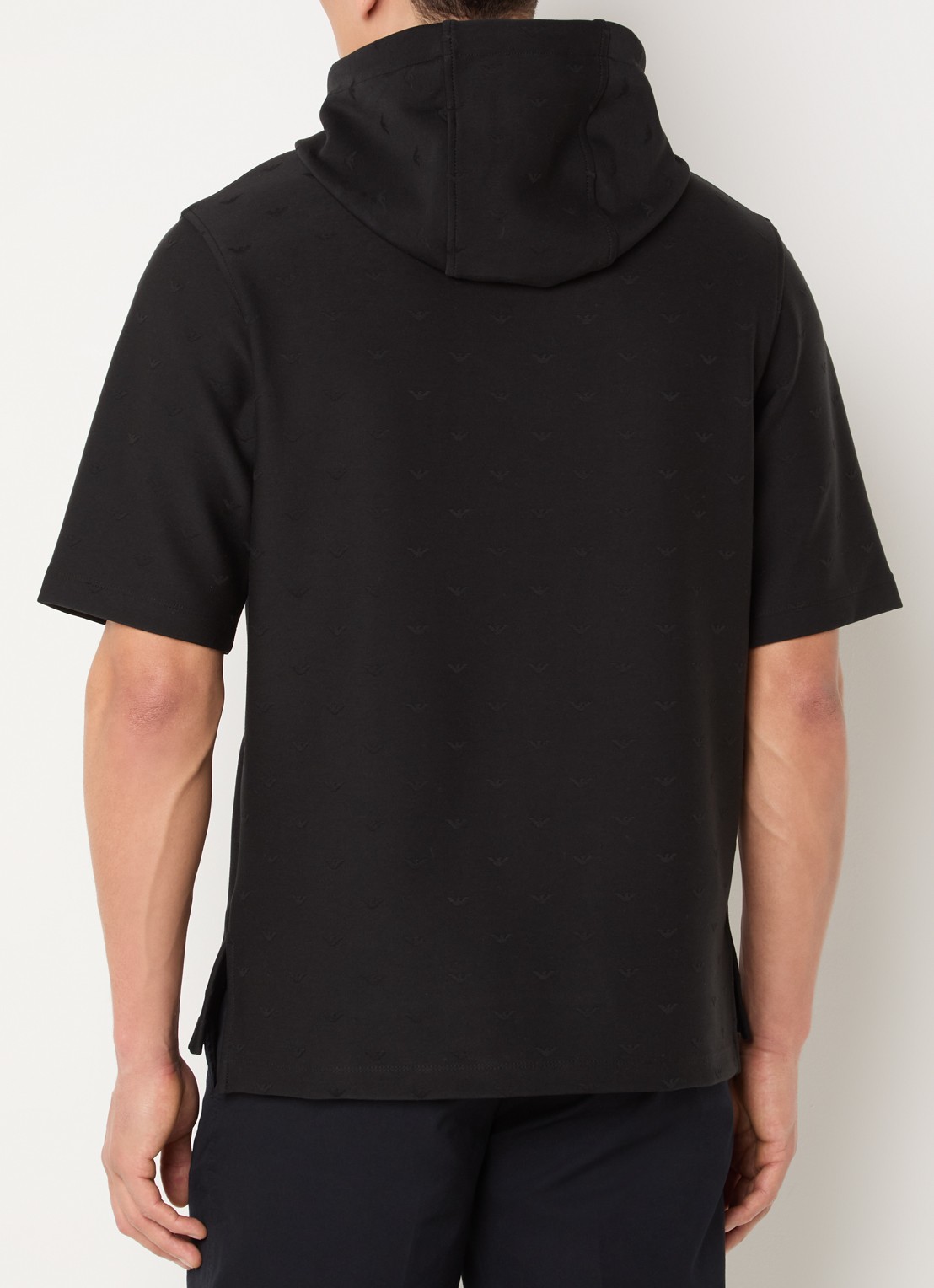 Armani Hoodie met logoprint - achterkant zwart