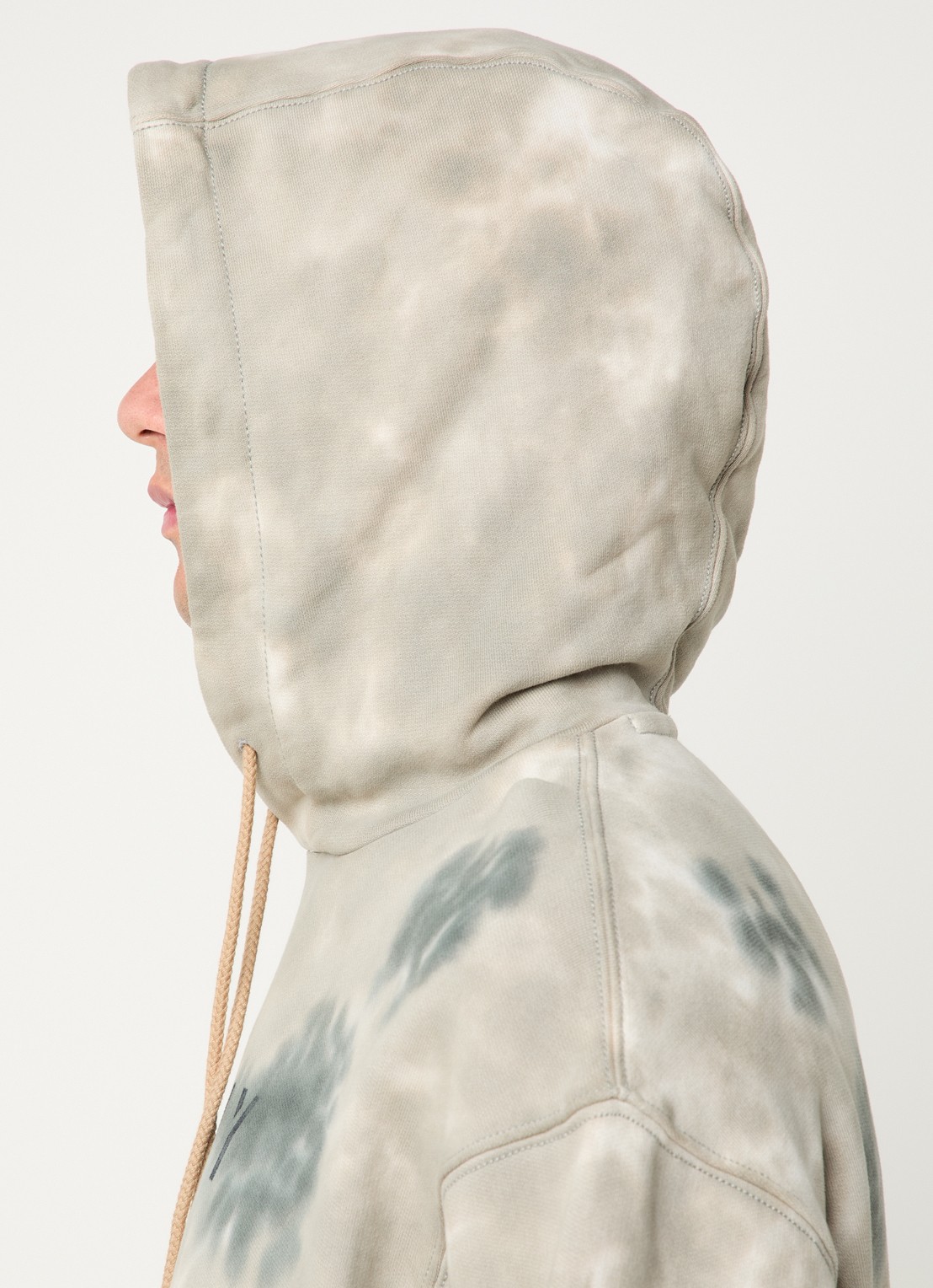 Armani Hoodie met print - detail 3 grijs