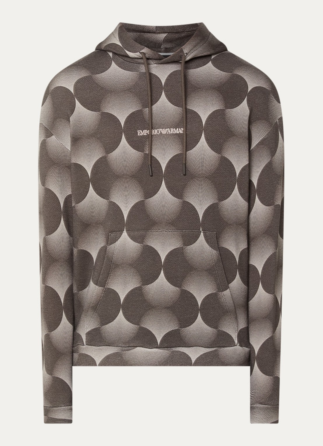 Armani Hoodie met print - voorkant 3 antraciet