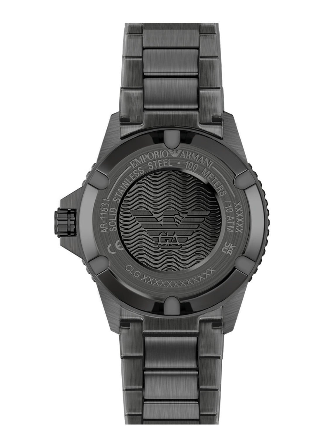 Armani Horloge AR11831 - detail 4 zwart