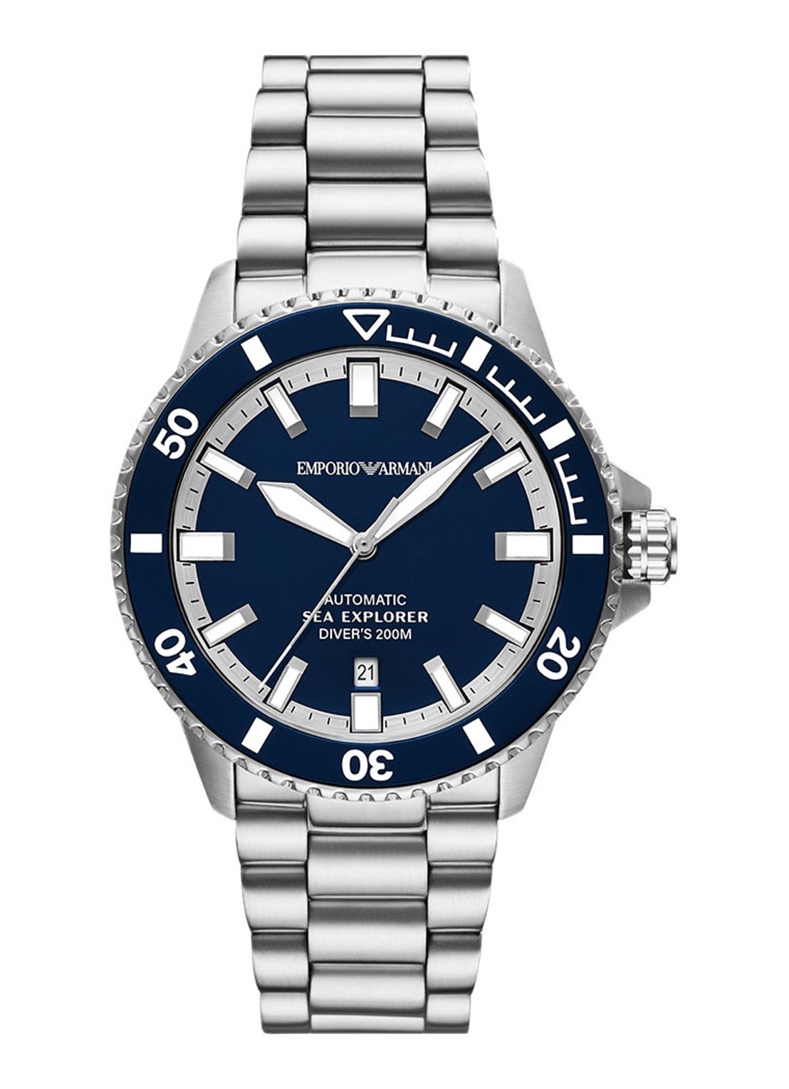 Armani Horloge AR60087 - voorkant zilver