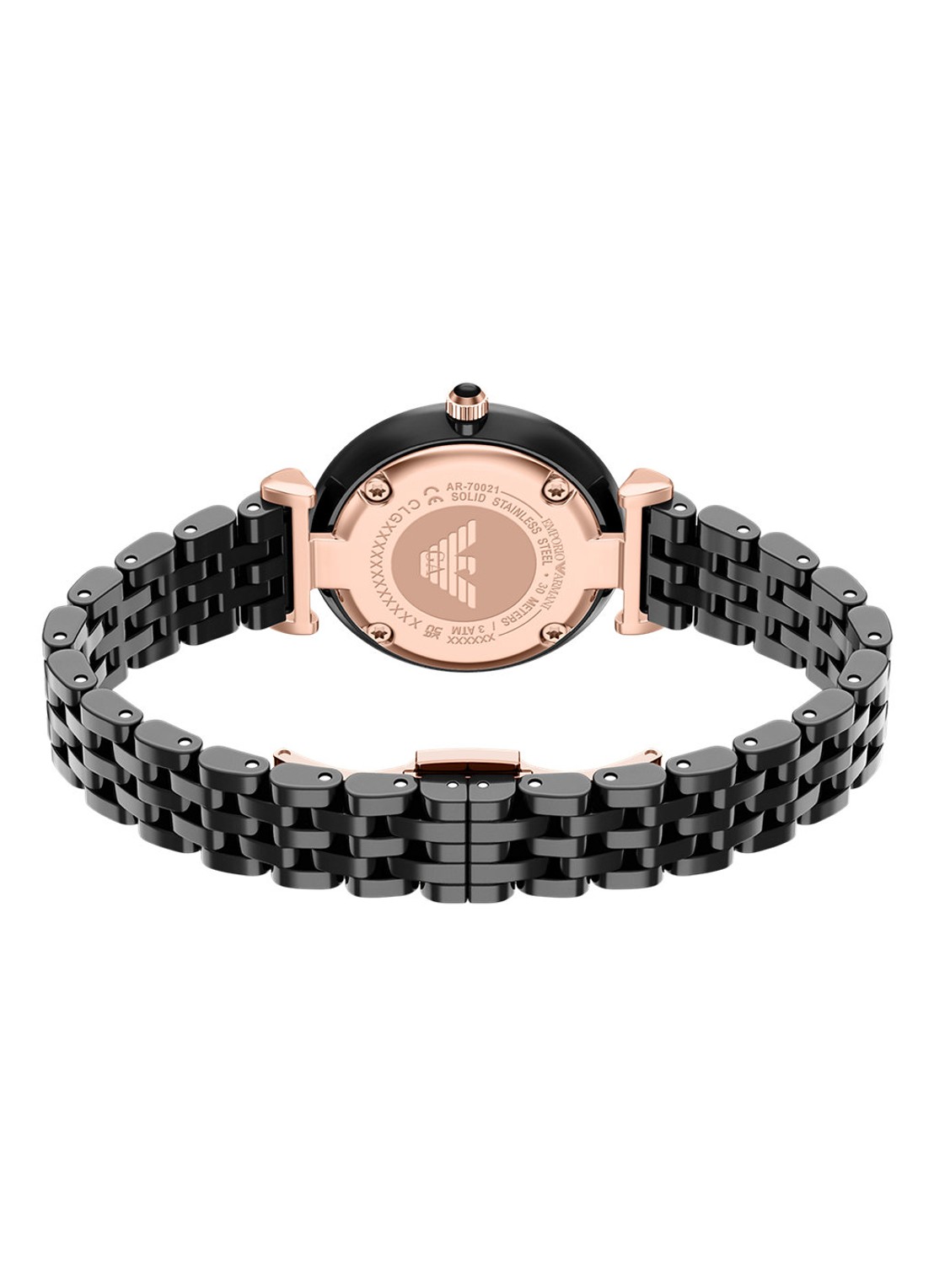 Armani Horloge AR70021 - detail 3 zwart