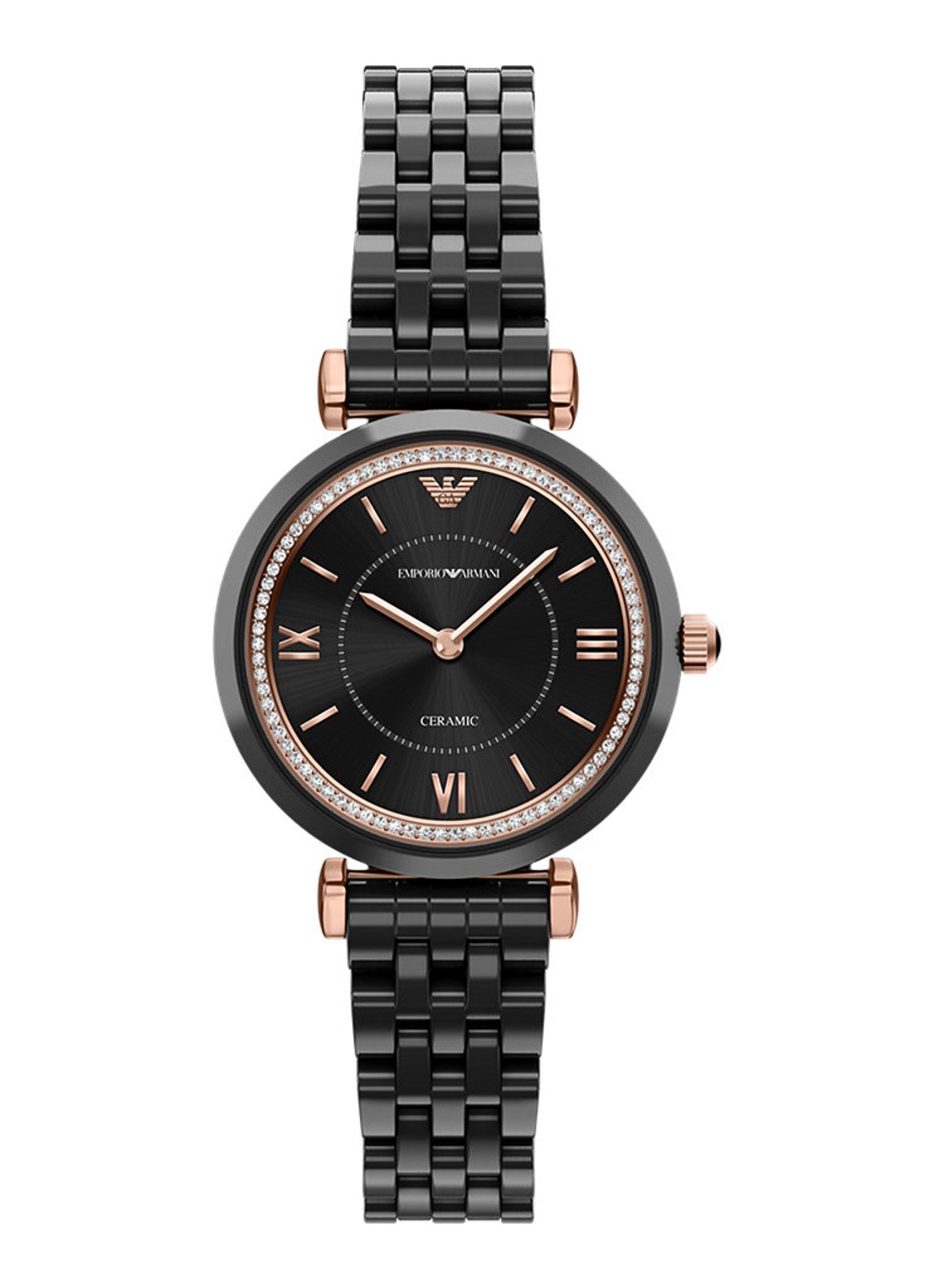 Armani Horloge AR70021 - voorkant 6 zwart