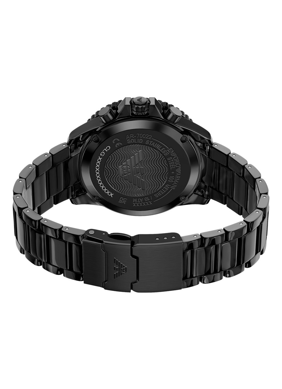 Armani Horloge AR70022 - detail 3 zwart