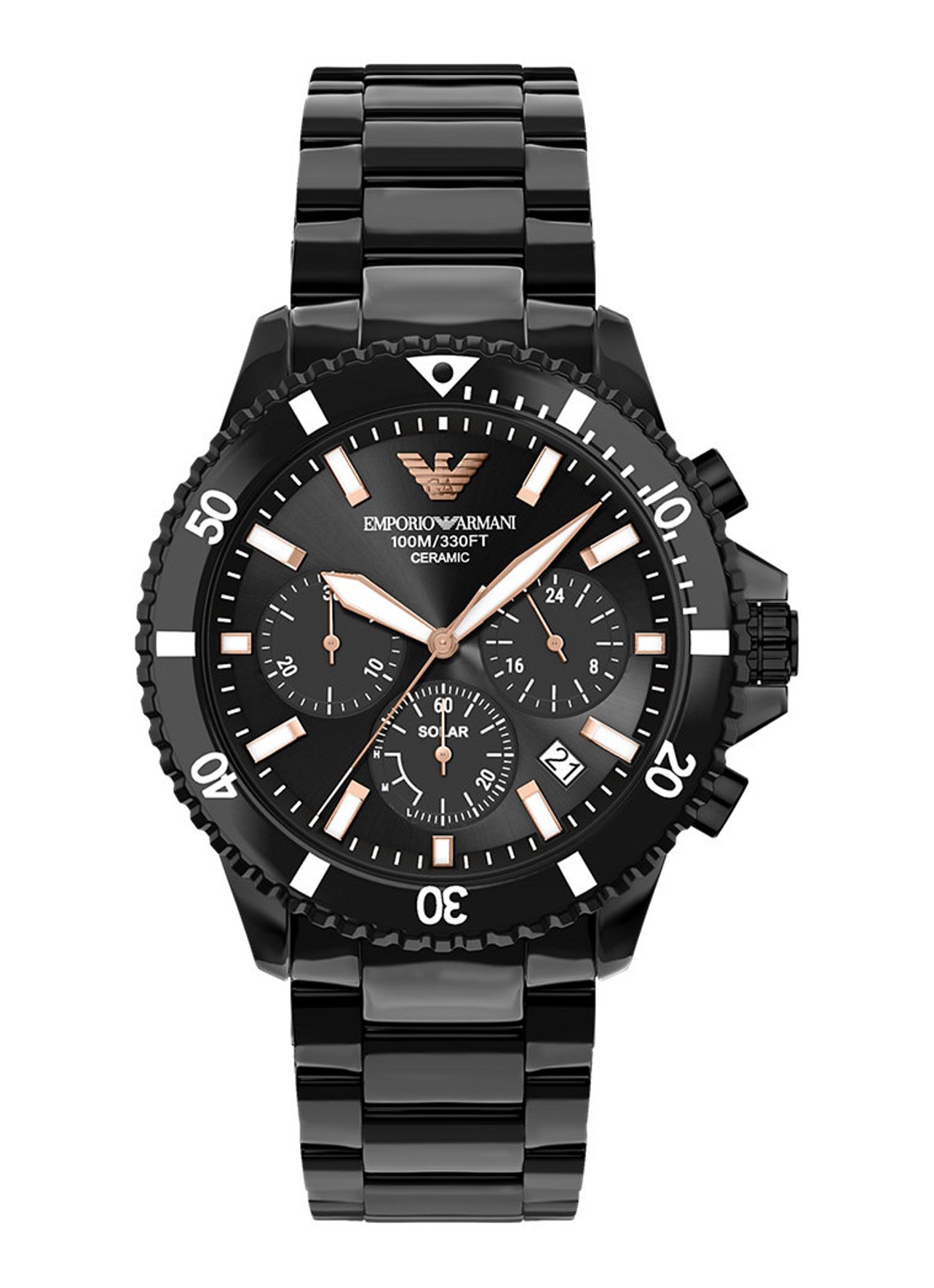 Armani Horloge AR70022 - voorkant 6 zwart