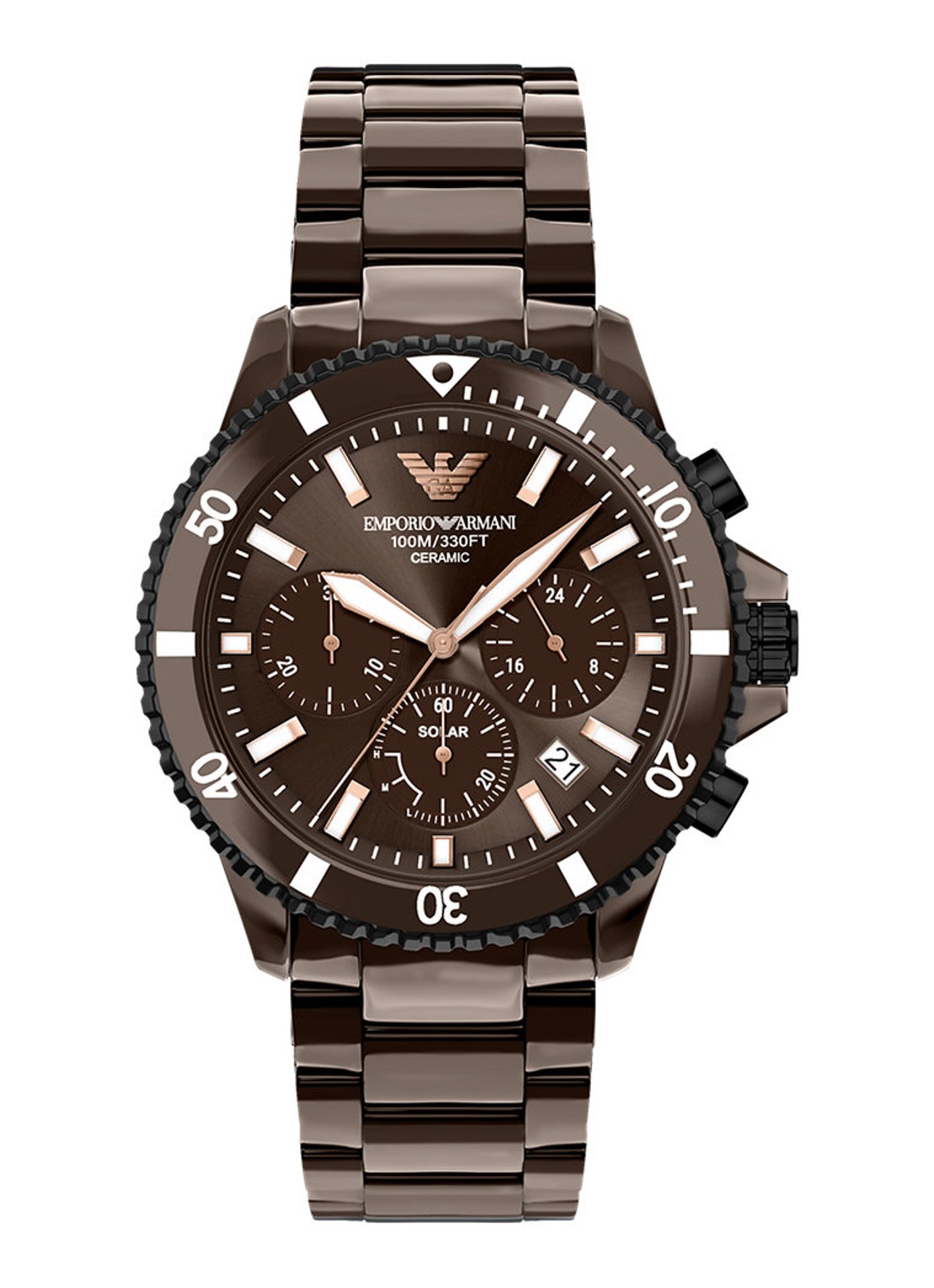 Armani Horloge AR70025 - voorkant 6 bruin