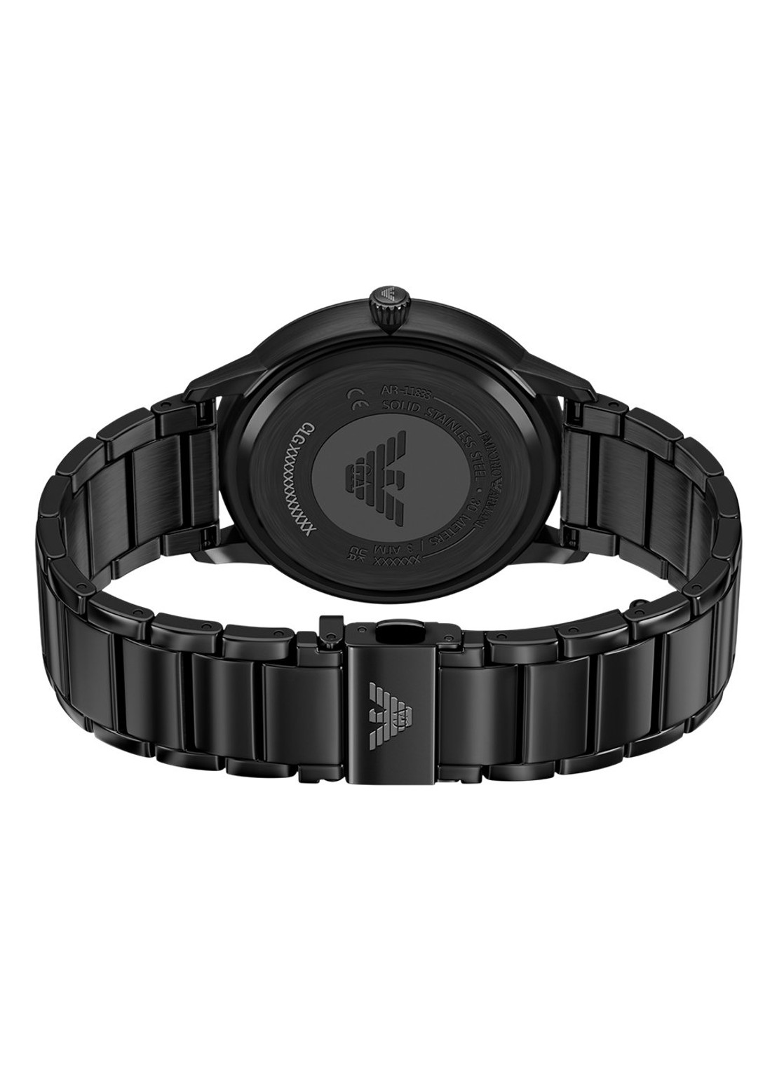 Armani Horloge AR70025 - detail 3 zwart