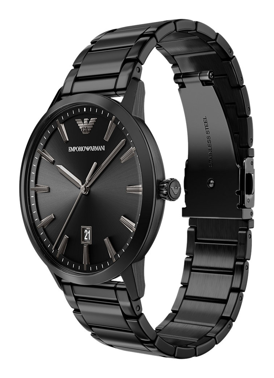 Armani Horloge AR70025 - detail 4 zwart
