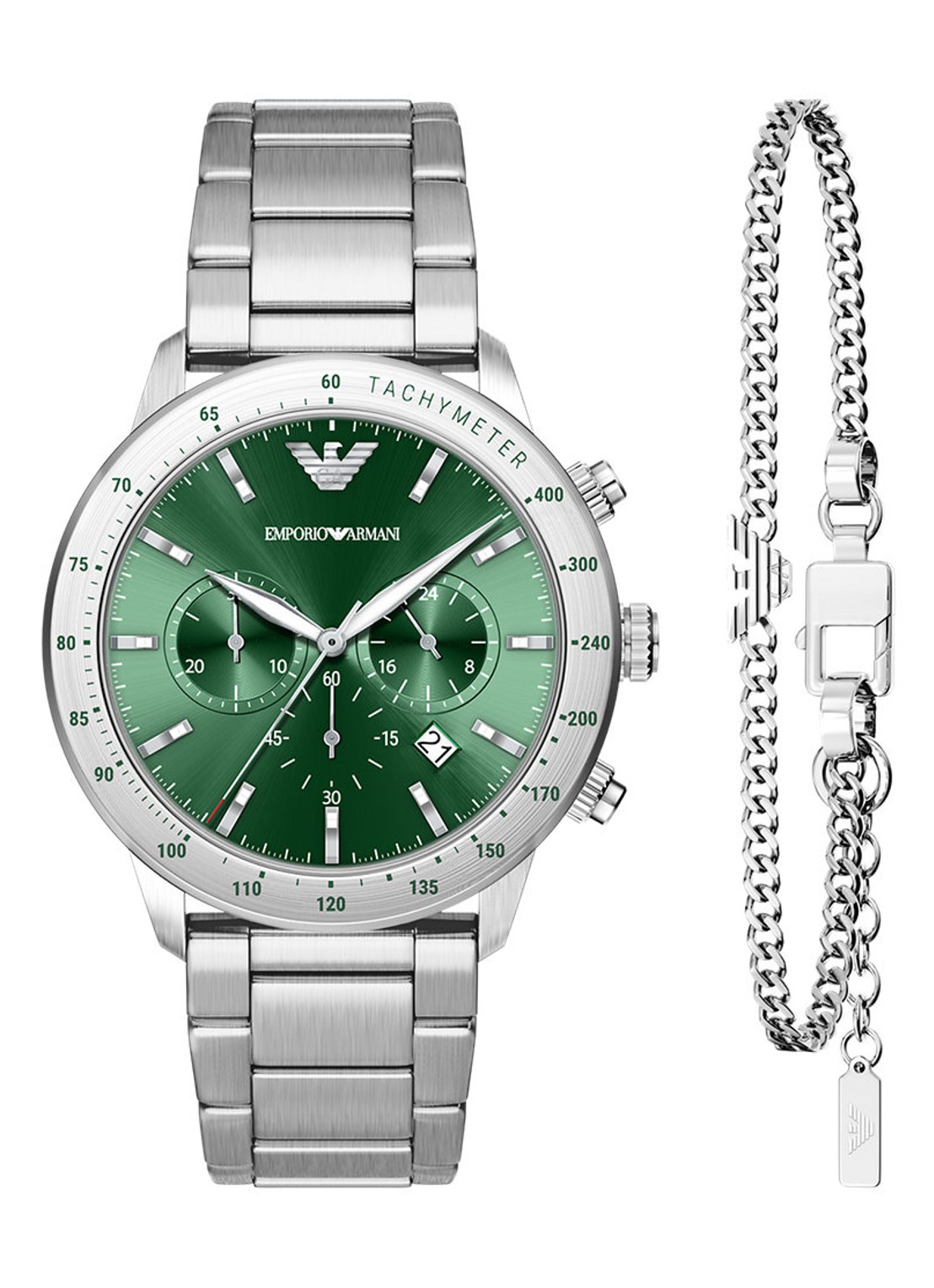 Armani Horloge AR80088 - voorkant zilver