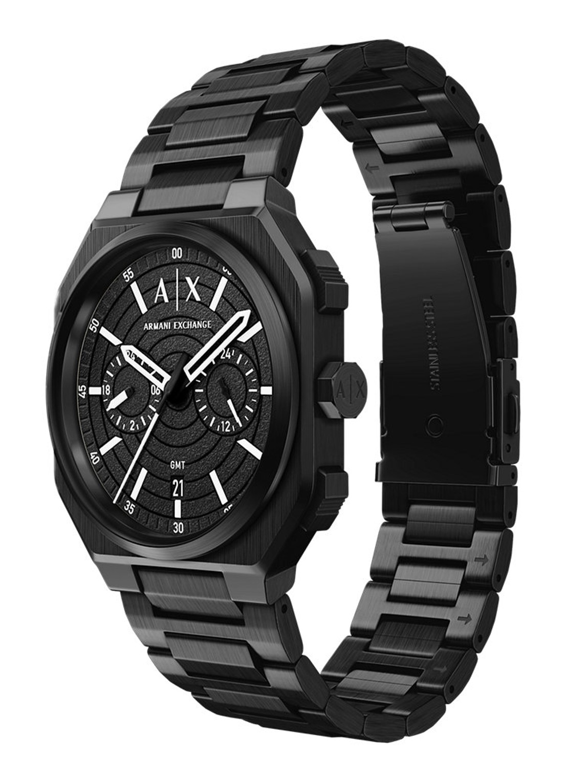 Armani Horloge AX1478 - detail 5 zwart
