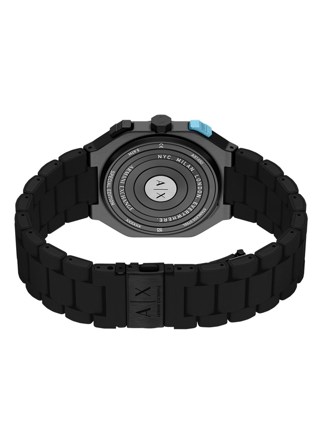 Armani Horloge AX1480 - detail 4 zwart
