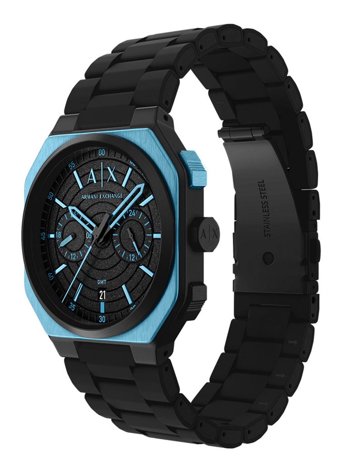 Armani Horloge AX1480 - detail 5 zwart