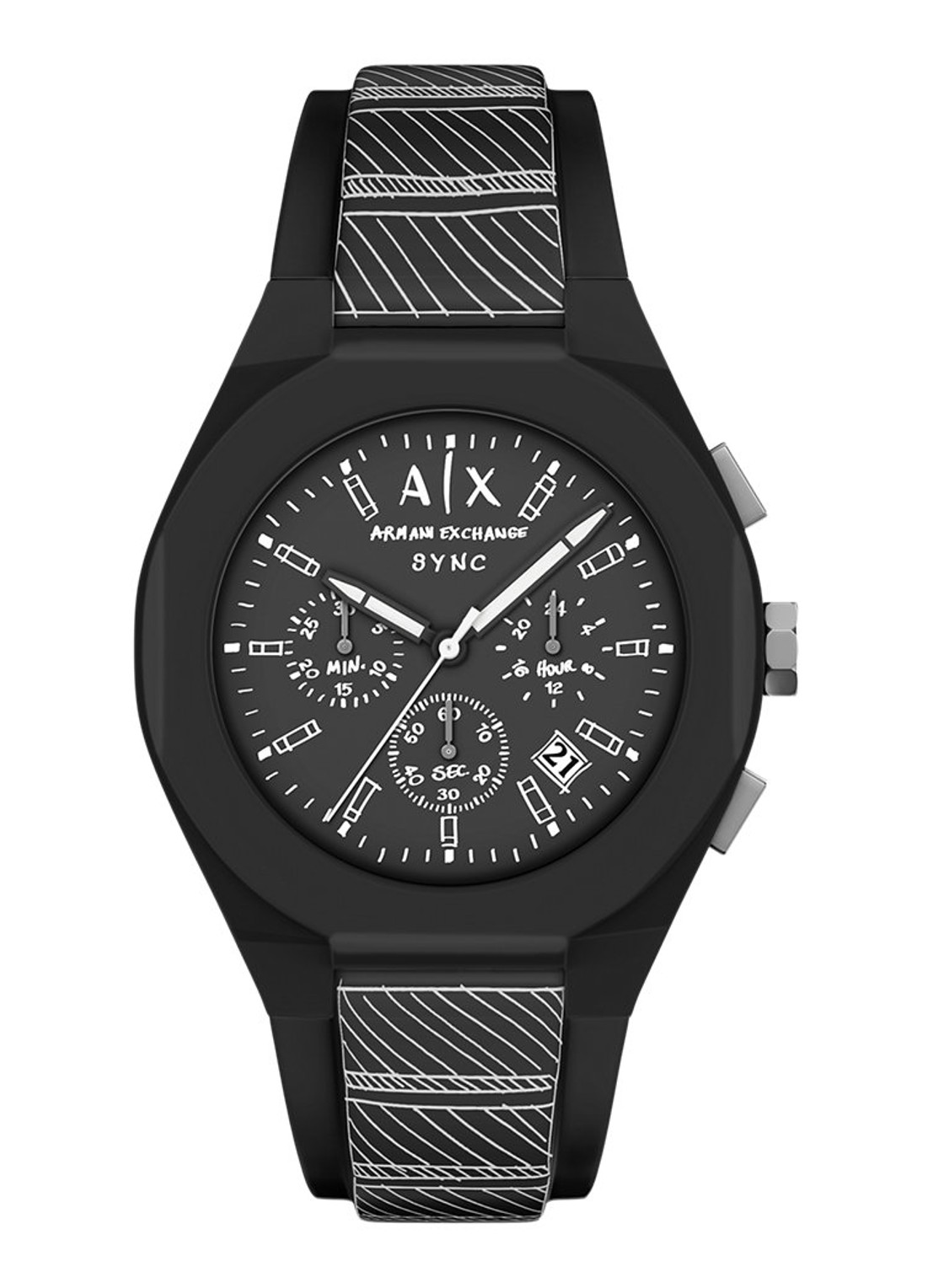 Armani Horloge AX4174 - voorkant zwart
