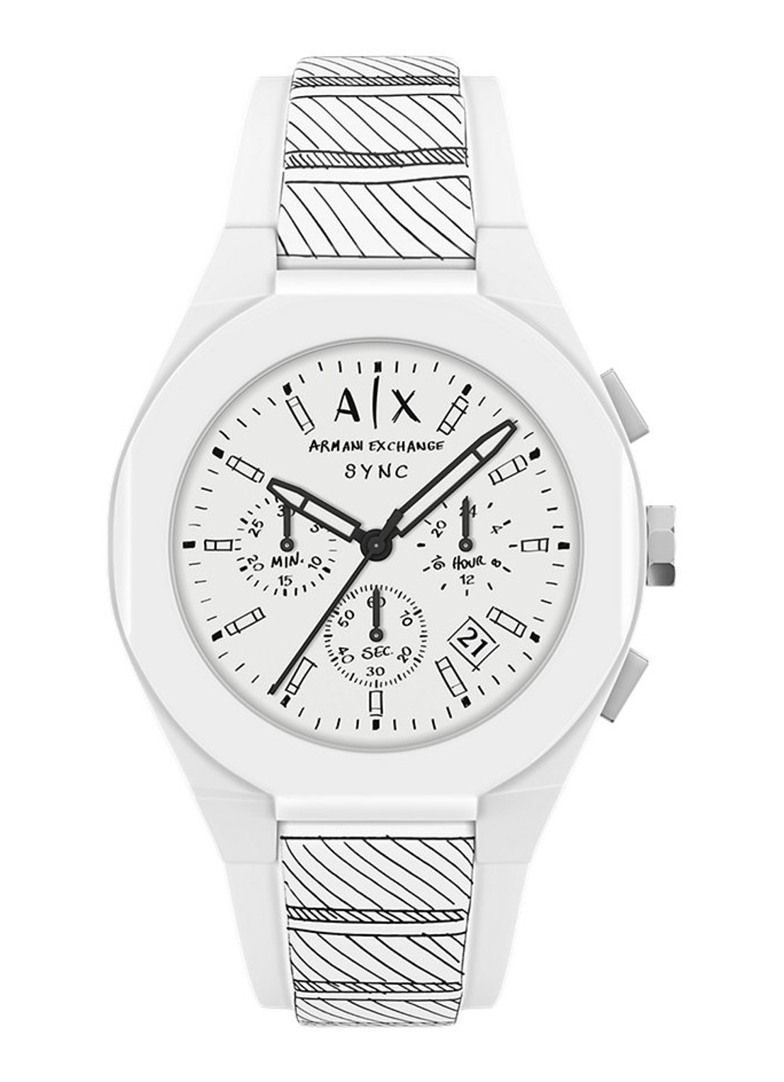 Armani Horloge AX4175 - voorkant wit