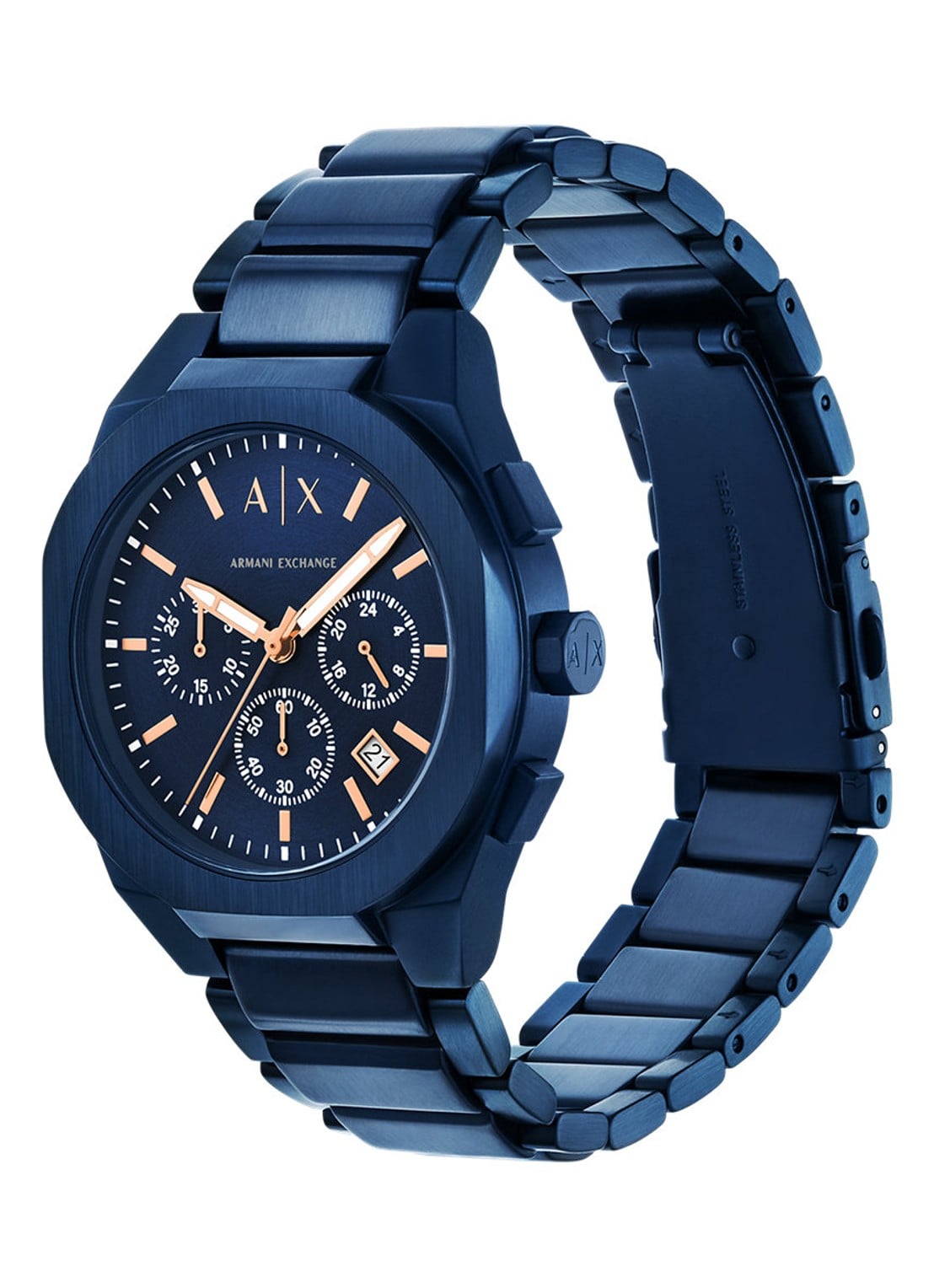 Armani Horloge AX4189 - detail 4 blauw