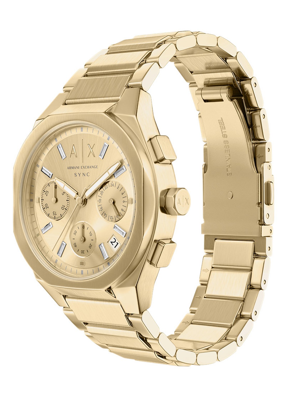 Armani Horloge AX6034 - detail 4 goud