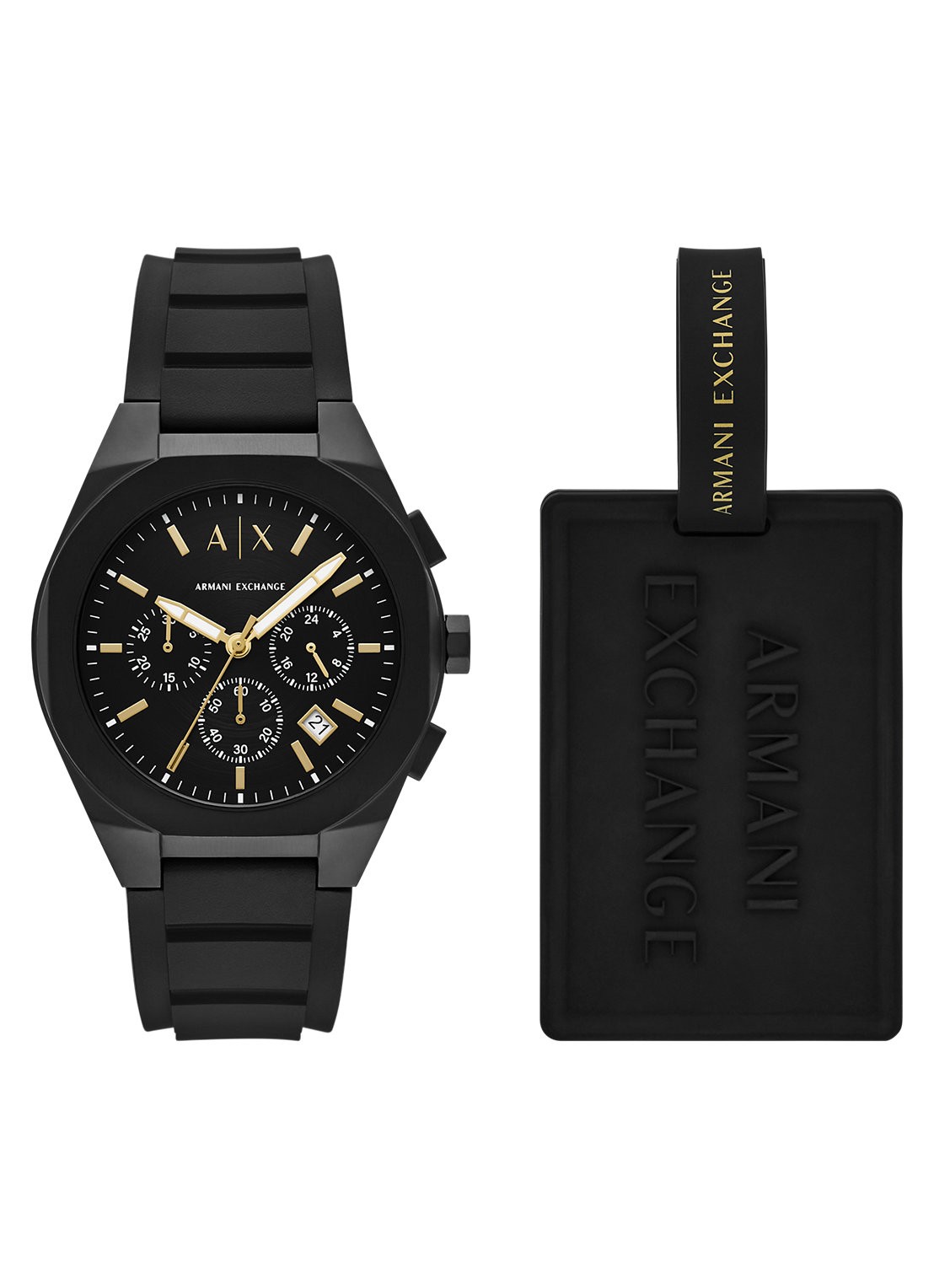 Armani Horloge AX7165SET - voorkant zwart